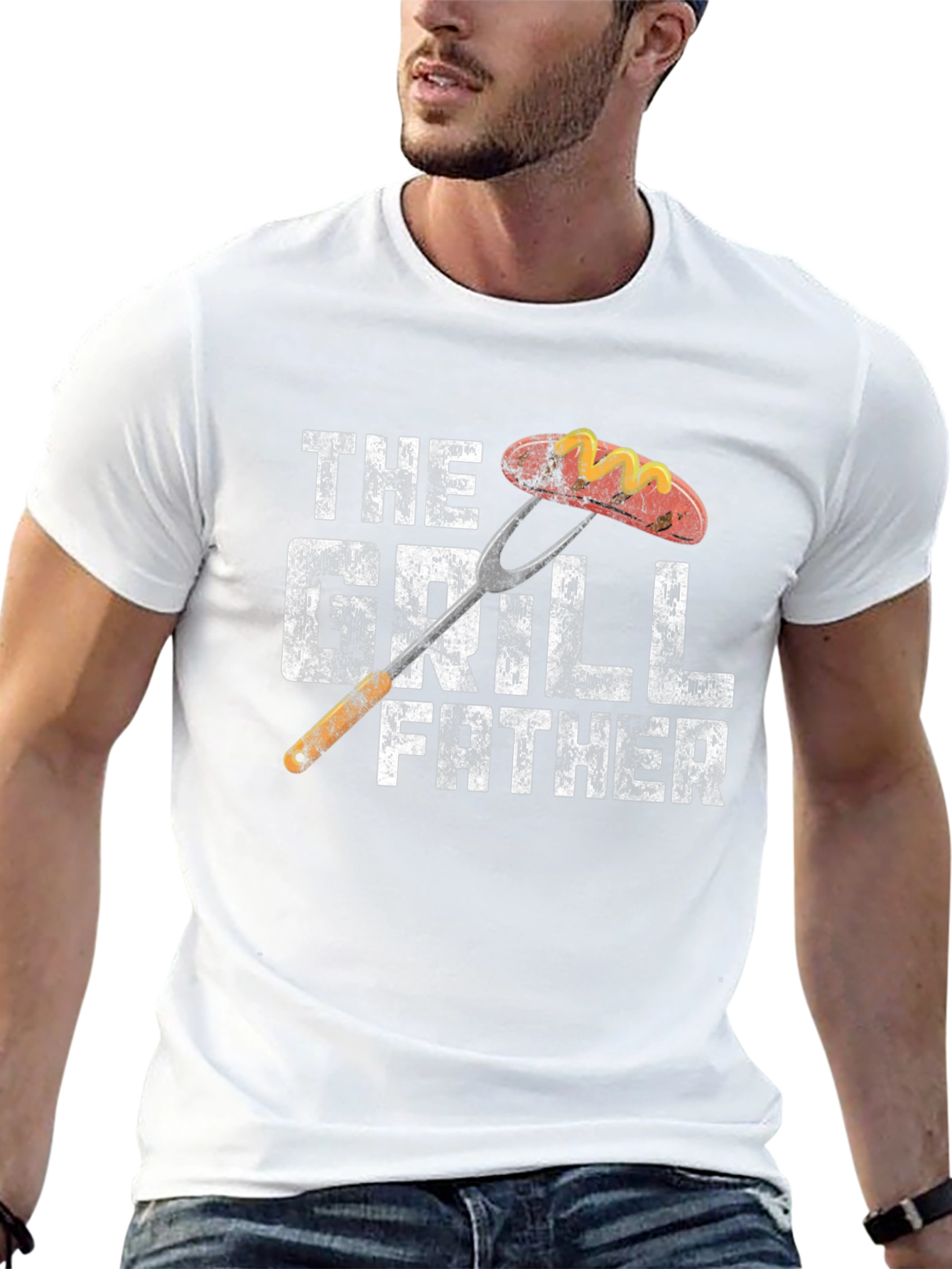 The Grill Father Mens Black T-Shirt