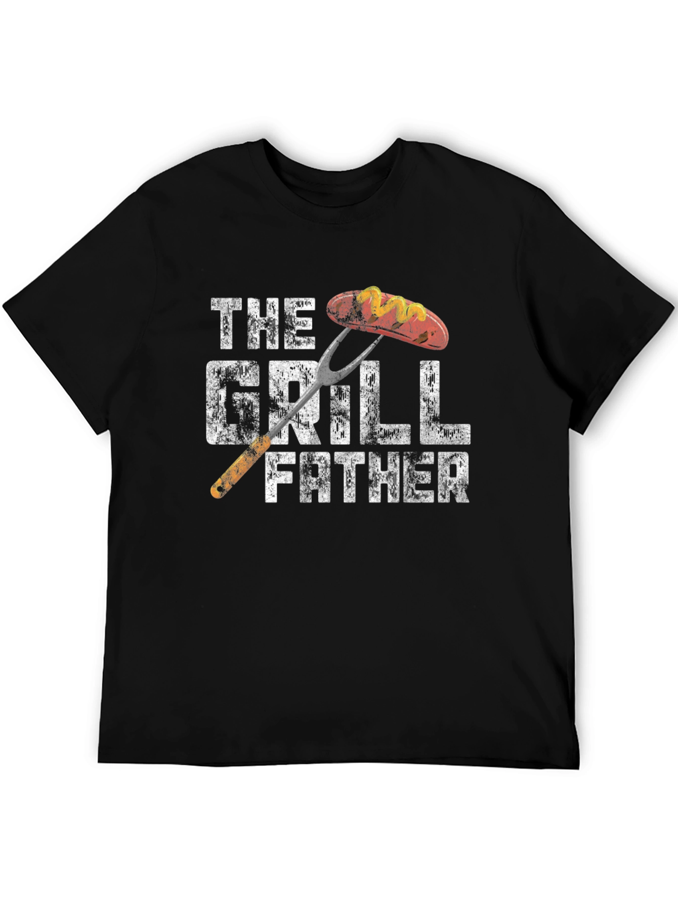 The Grill Father Mens Black T-Shirt