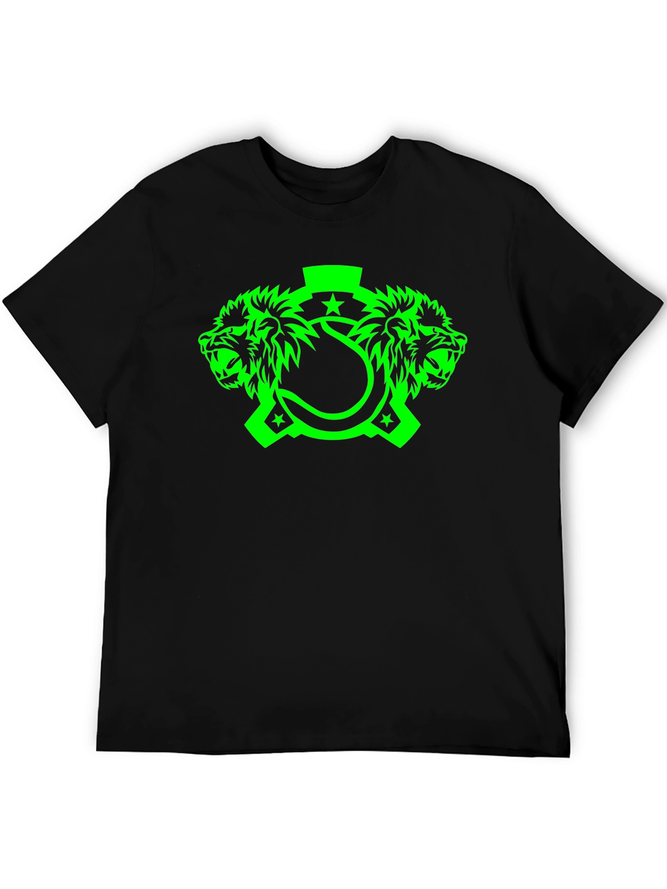 Lion Head Graphic Tee - Mens Black T-Shirt