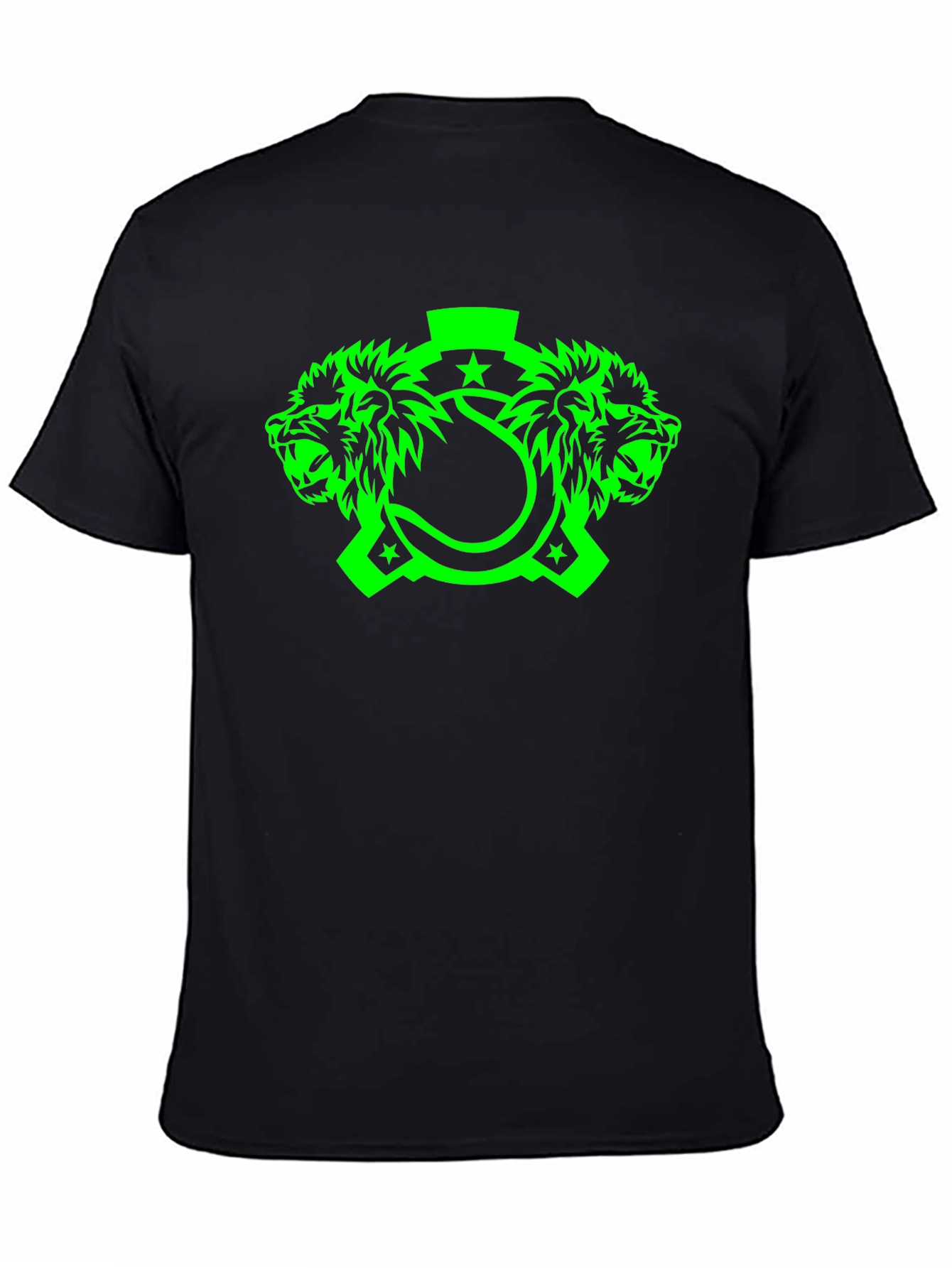 Lion Head Graphic Tee - Mens Black T-Shirt
