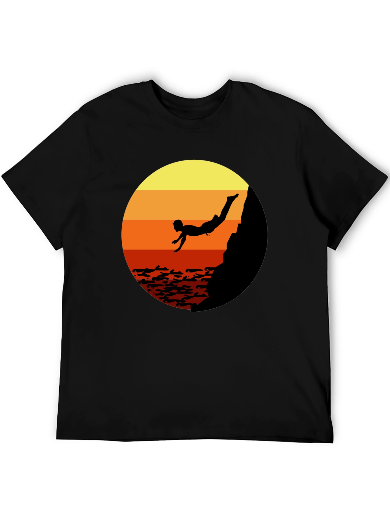 Cliff Diver Graphic Tee - Sunset Design