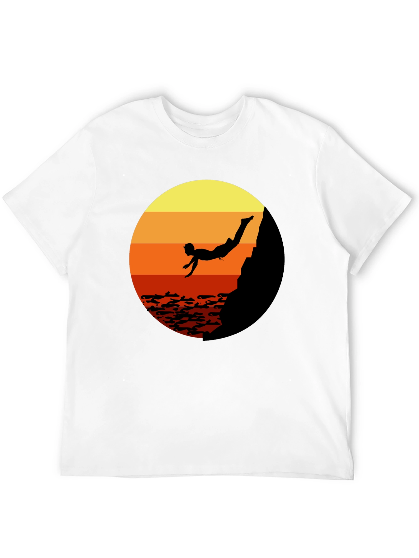 Cliff Diver Graphic Tee - Sunset Design