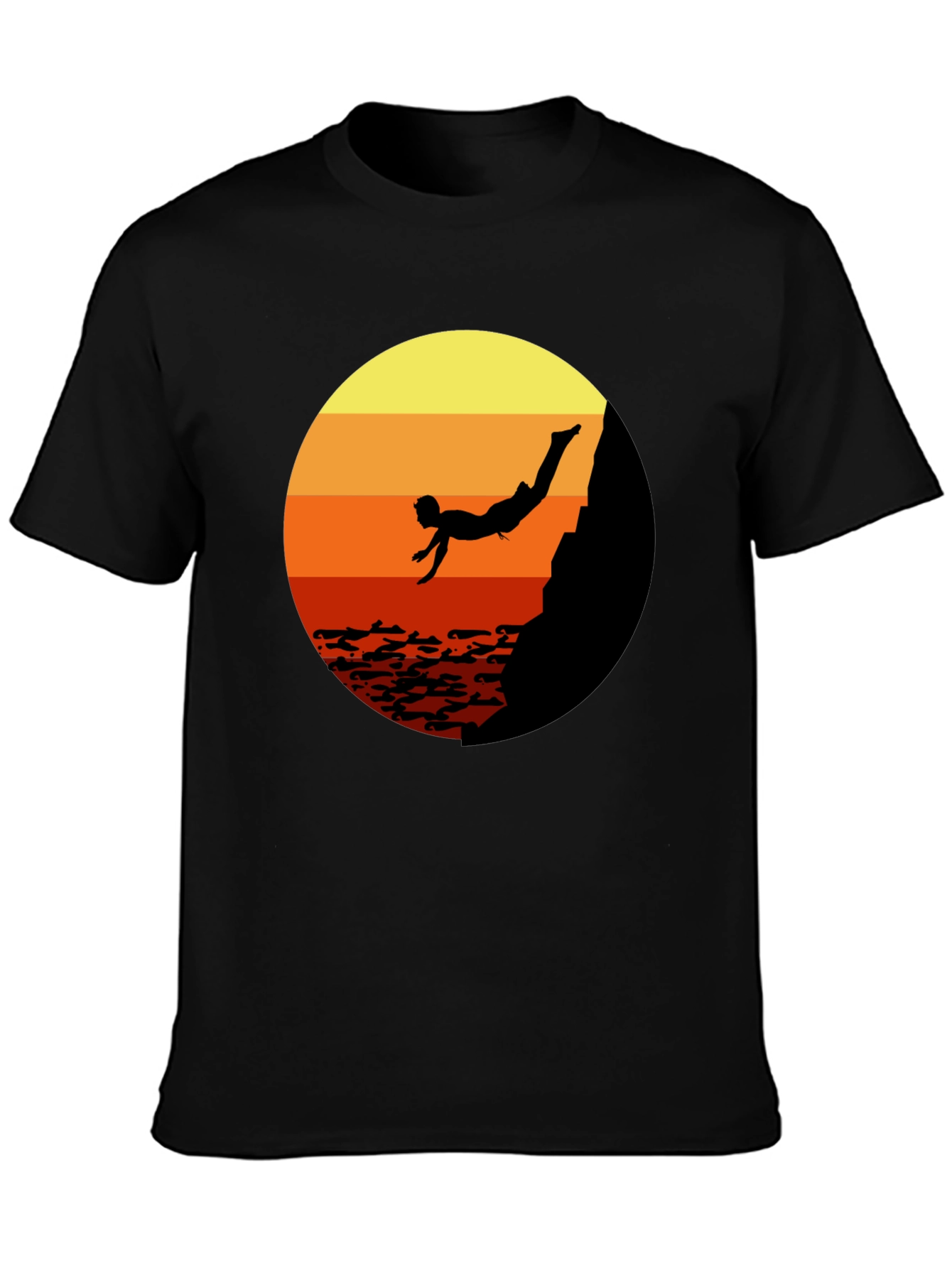 Cliff Diver Graphic Tee - Sunset Design