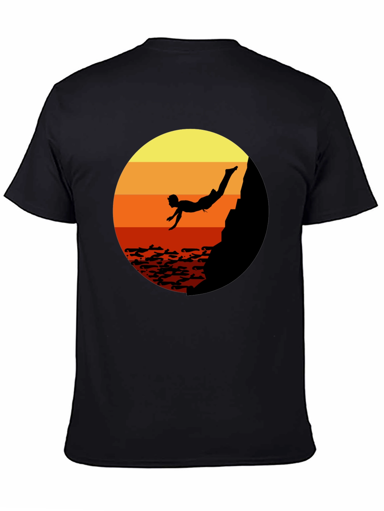 Cliff Diver Graphic Tee - Sunset Design