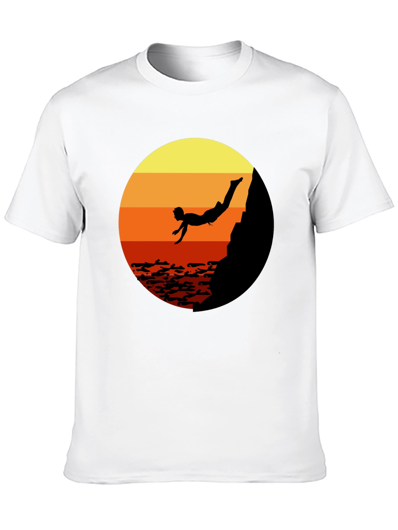 Cliff Diver Graphic Tee - Sunset Design