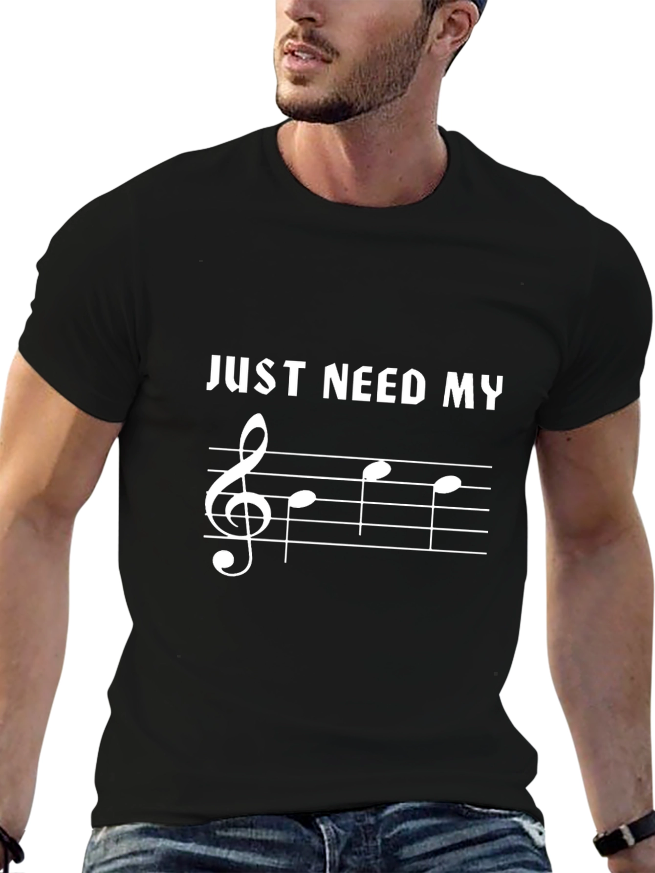 Music Lover T-Shirt: Just Need My Treble Clef