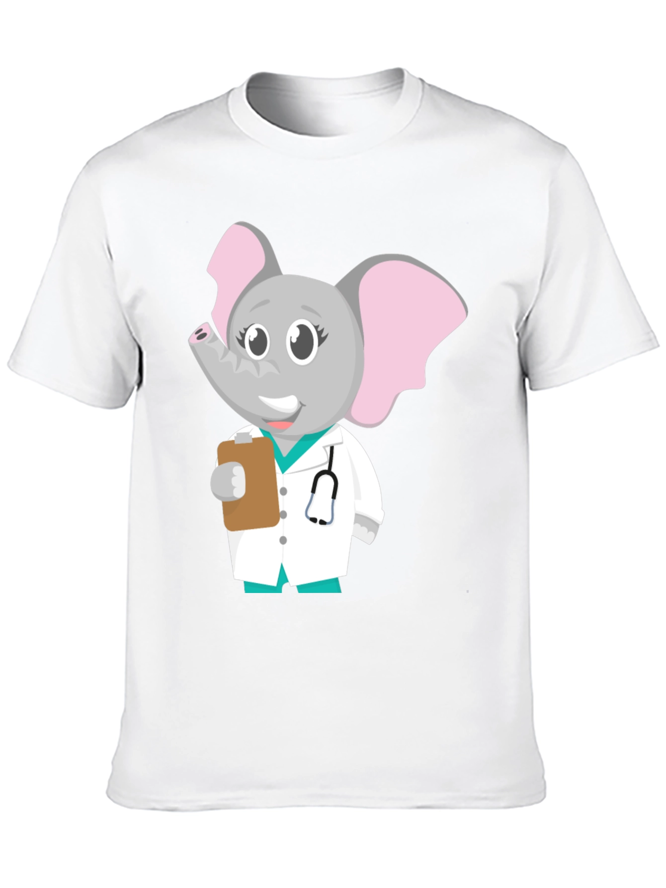 Cartoon Elephant Doctor T-Shirt