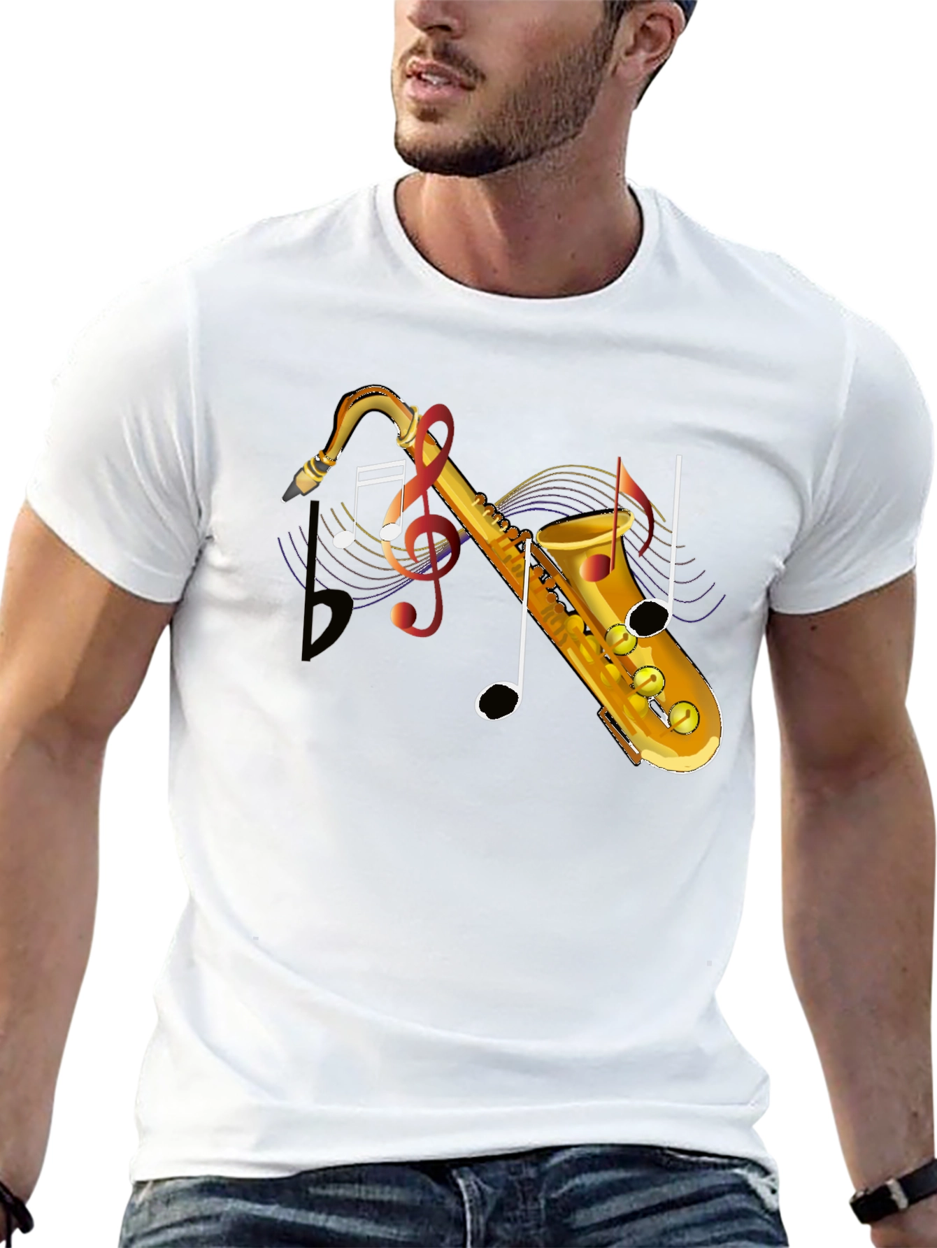 Saxophone Music Graphic T-Shirt