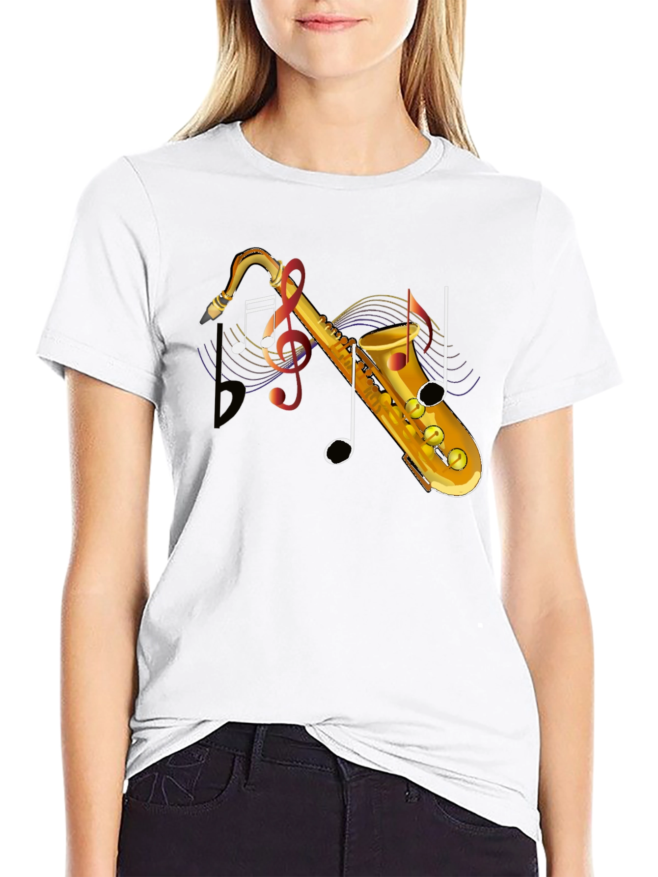 Saxophone Music Graphic T-Shirt