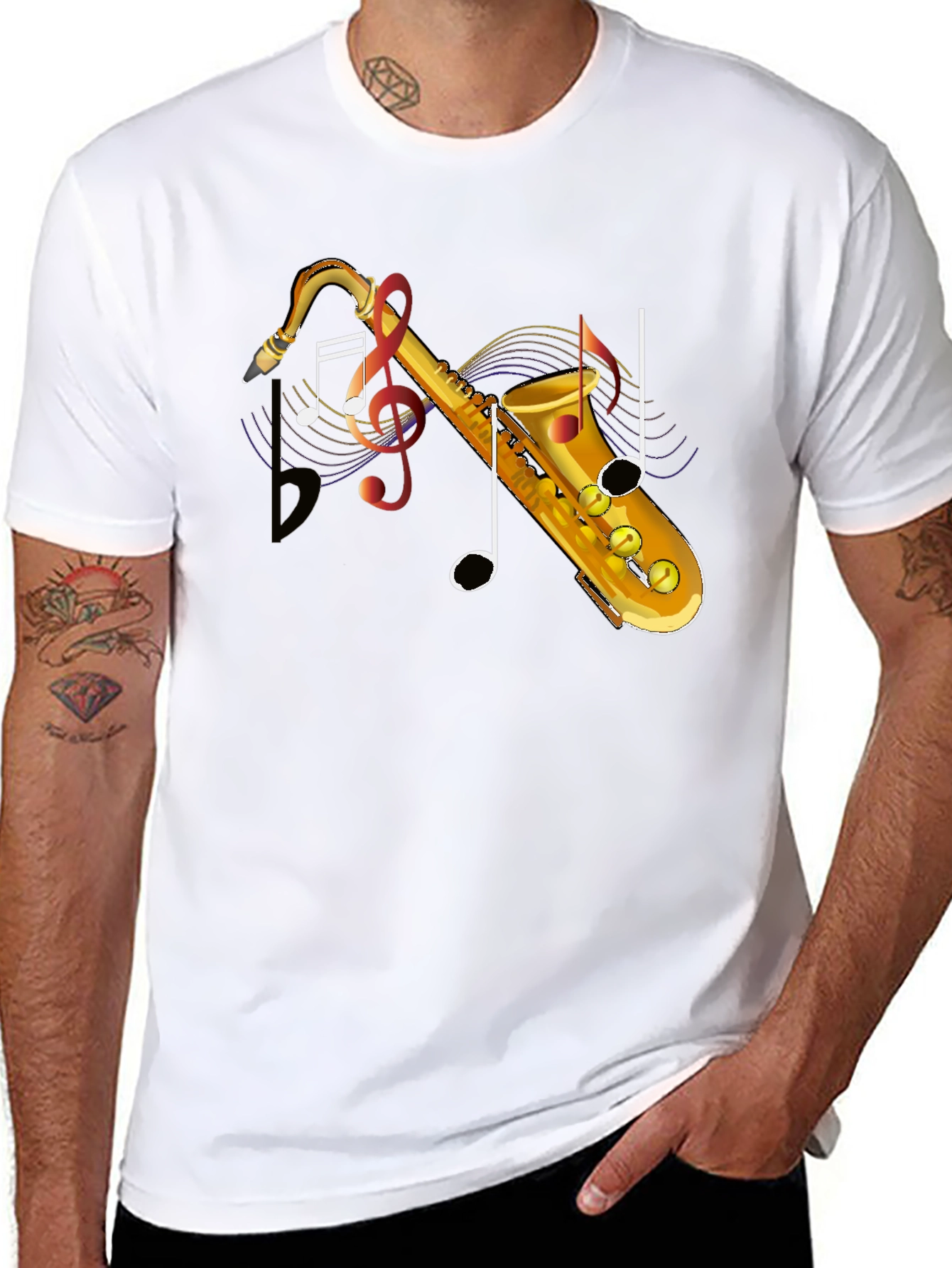 Saxophone Music Graphic T-Shirt
