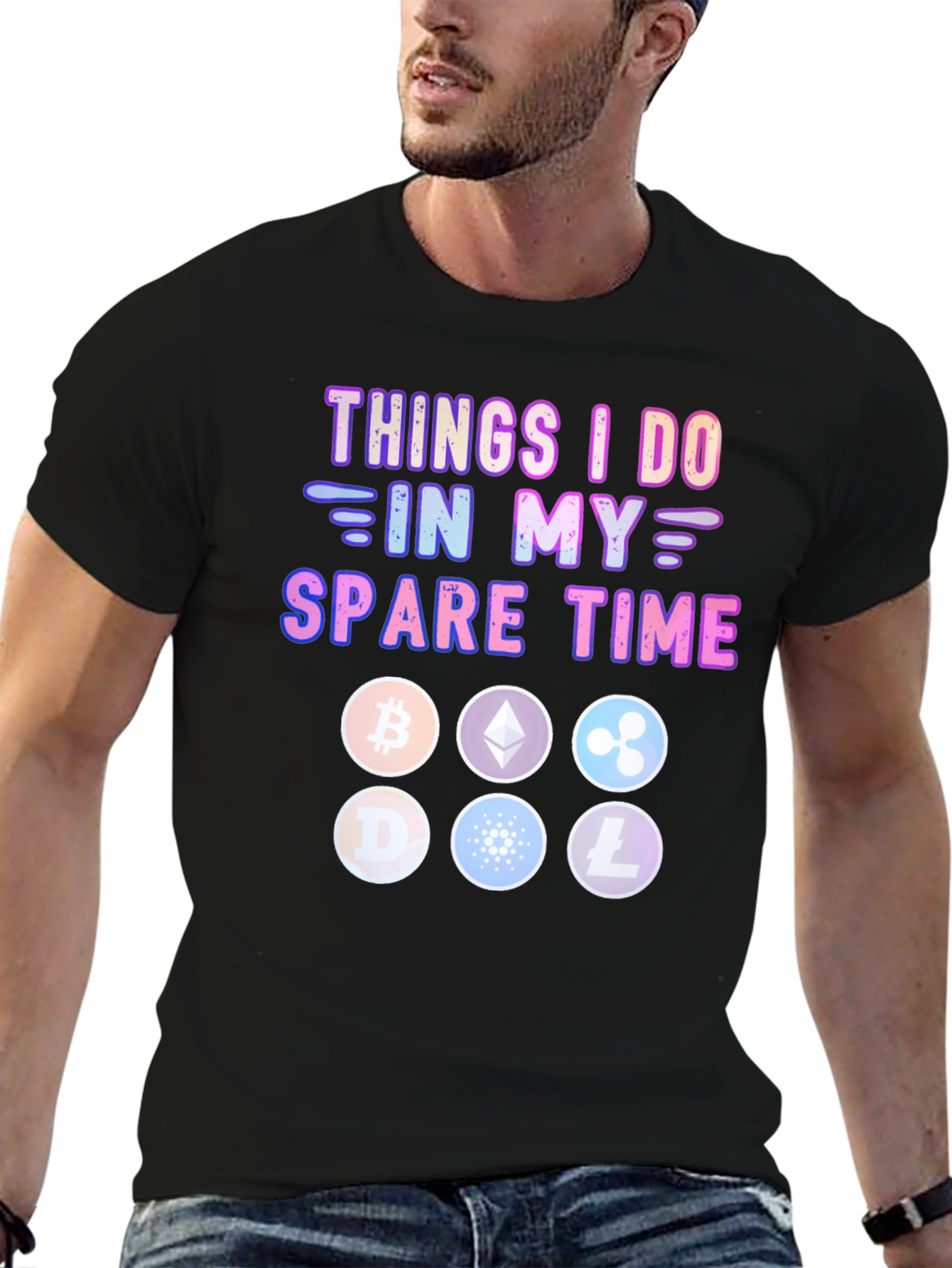 Crypto Spare Time T-Shirt – Funny Cryptocurrency Graphic Tee