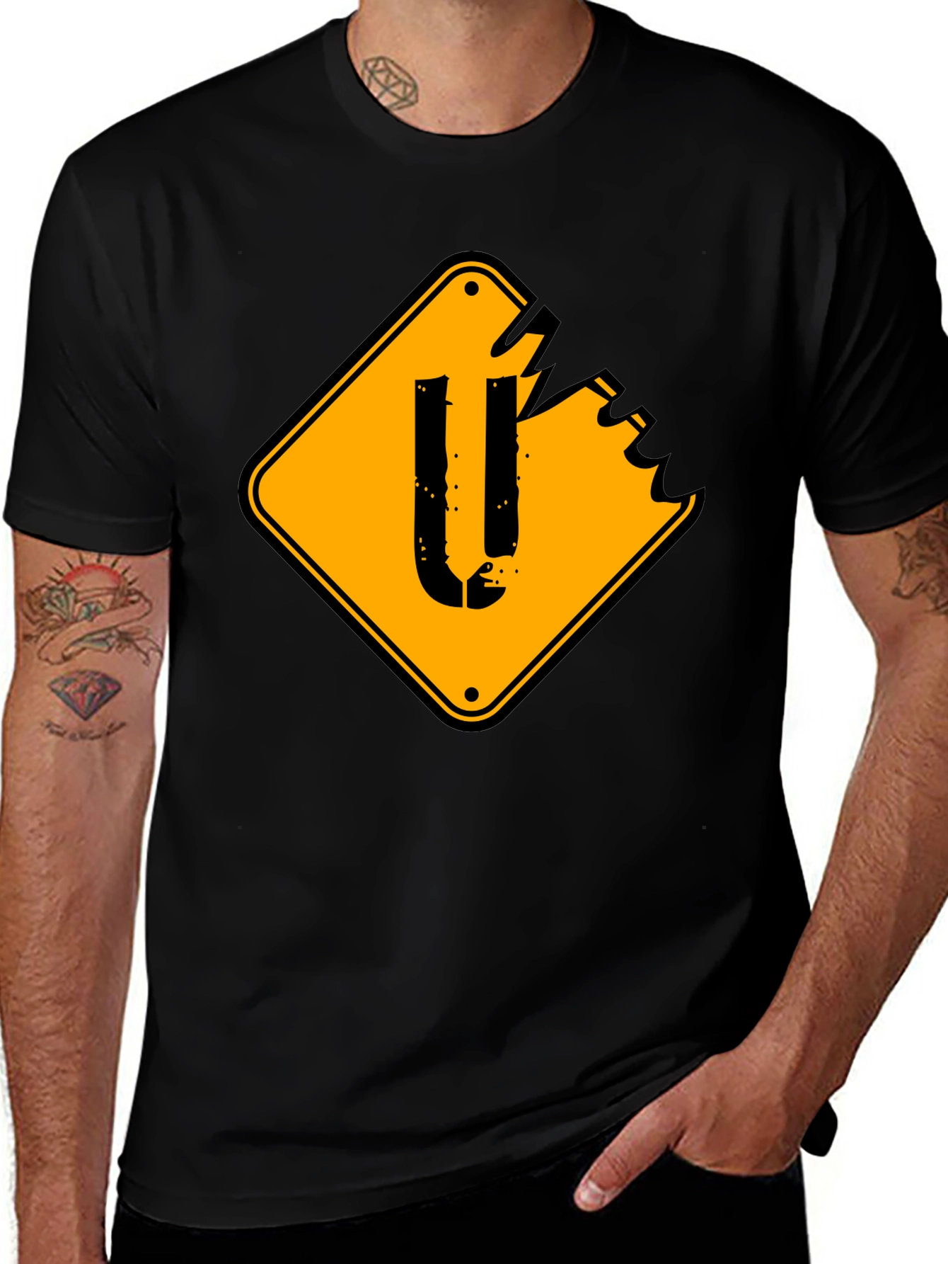 Distressed U-Turn Sign Graphic Tee