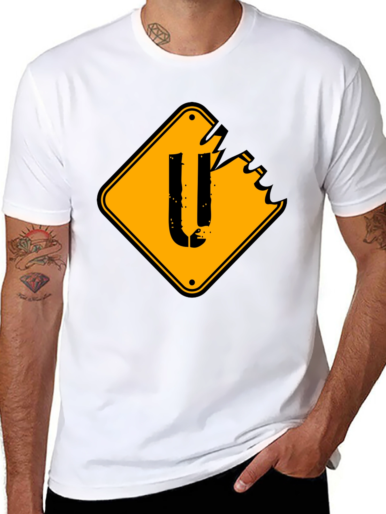 Distressed U-Turn Sign Graphic Tee