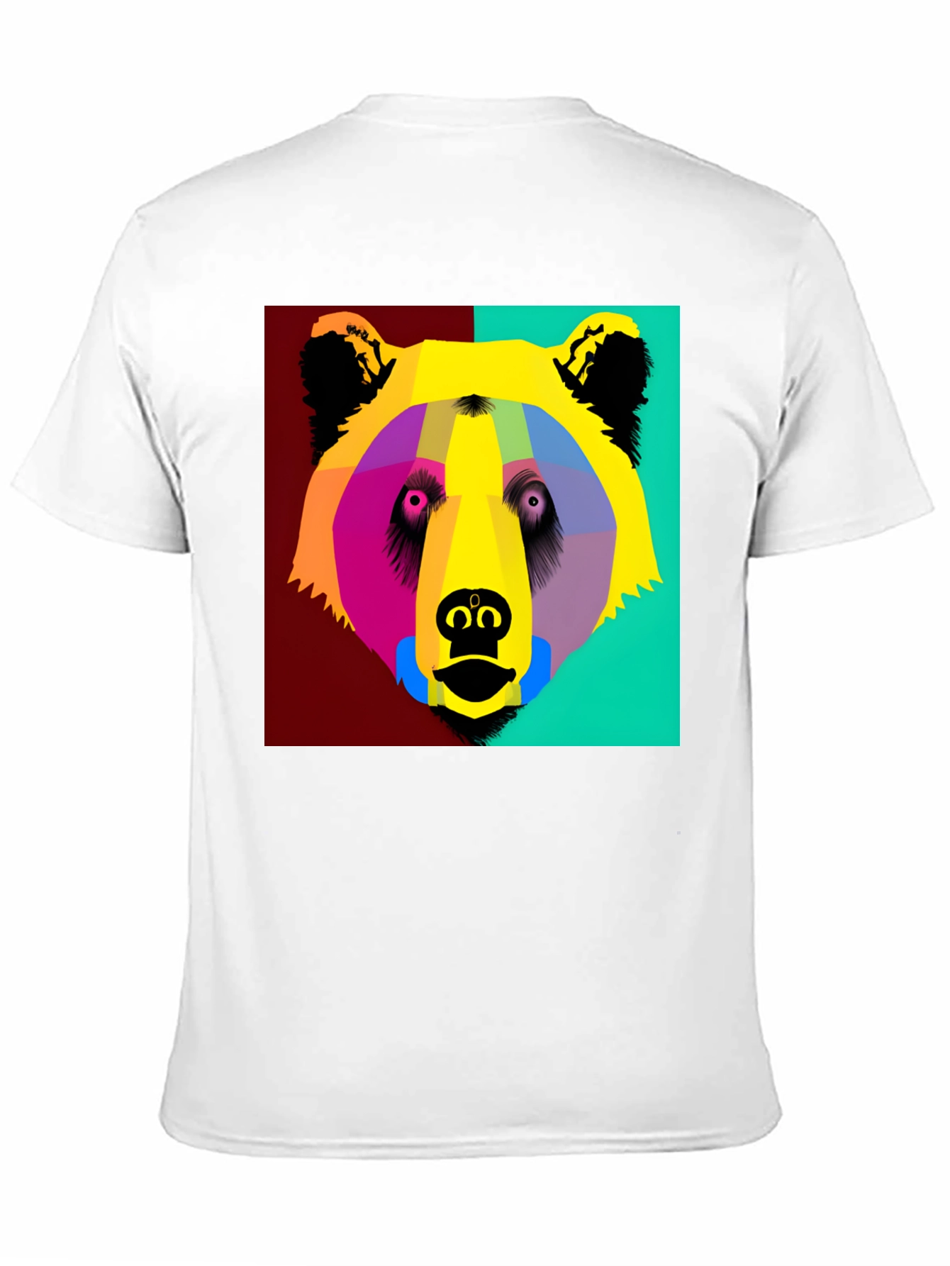 Pop Art Bear Graphic T-Shirt - Modern Animal Tee