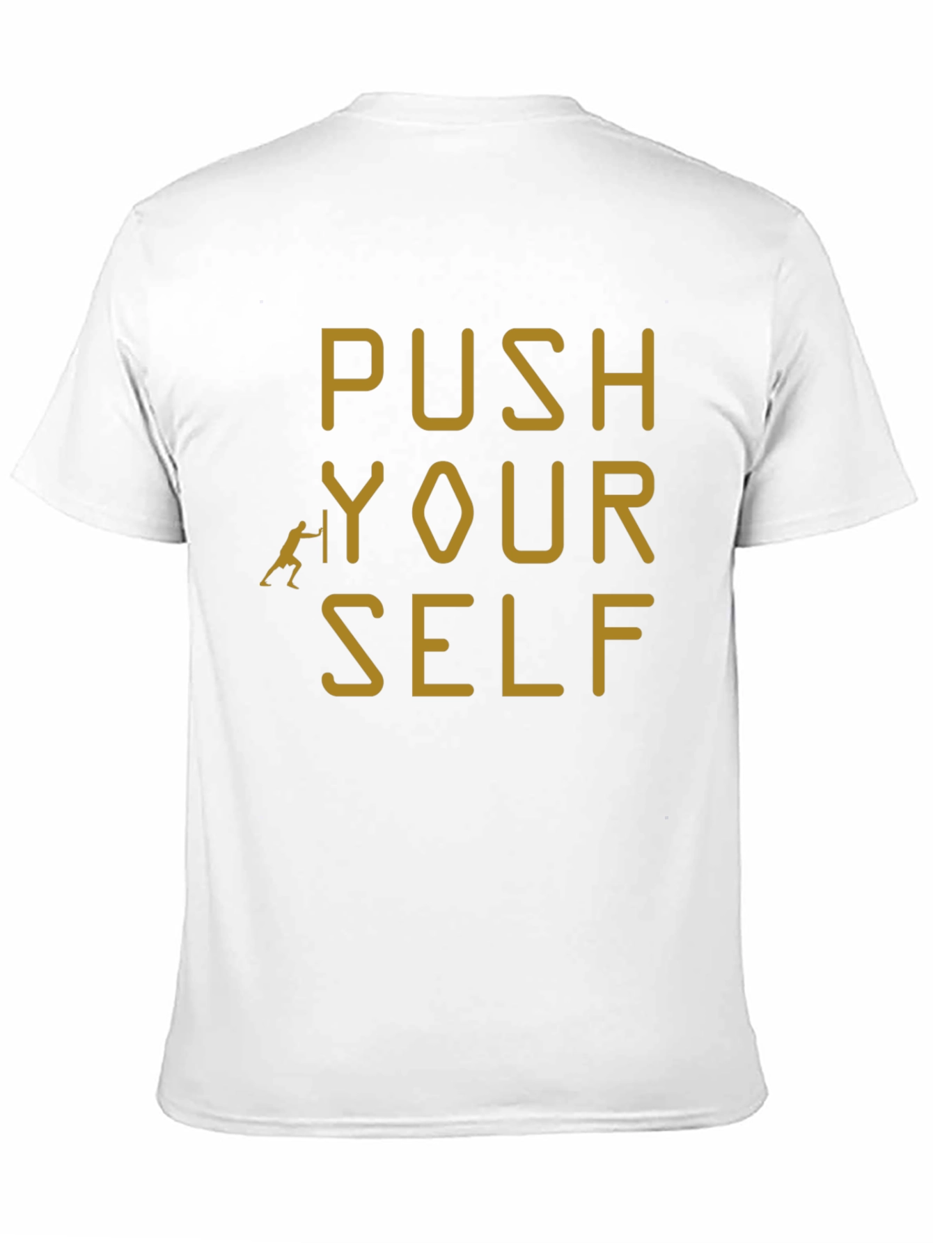 Push Yourself Black T-Shirt - Motivational Design