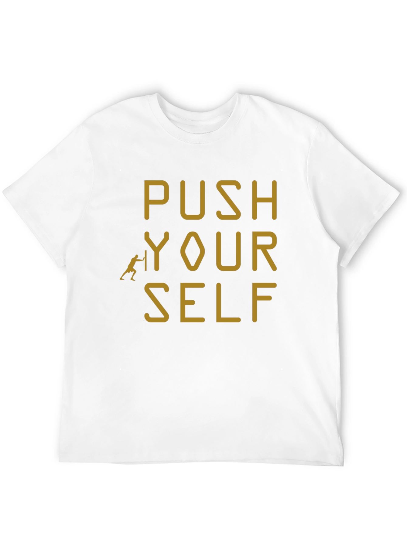 Push Yourself Black T-Shirt - Motivational Design
