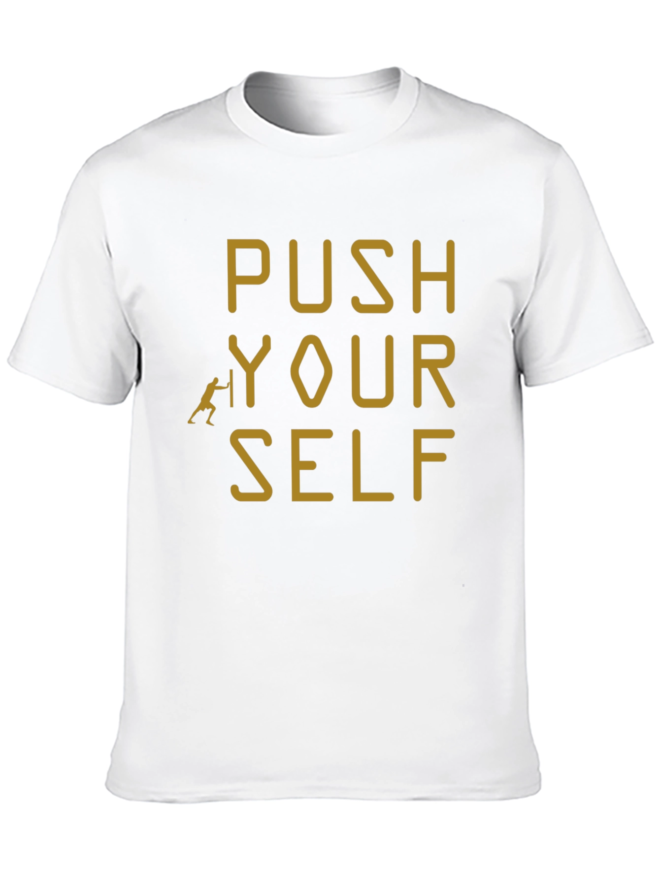 Push Yourself Black T-Shirt - Motivational Design