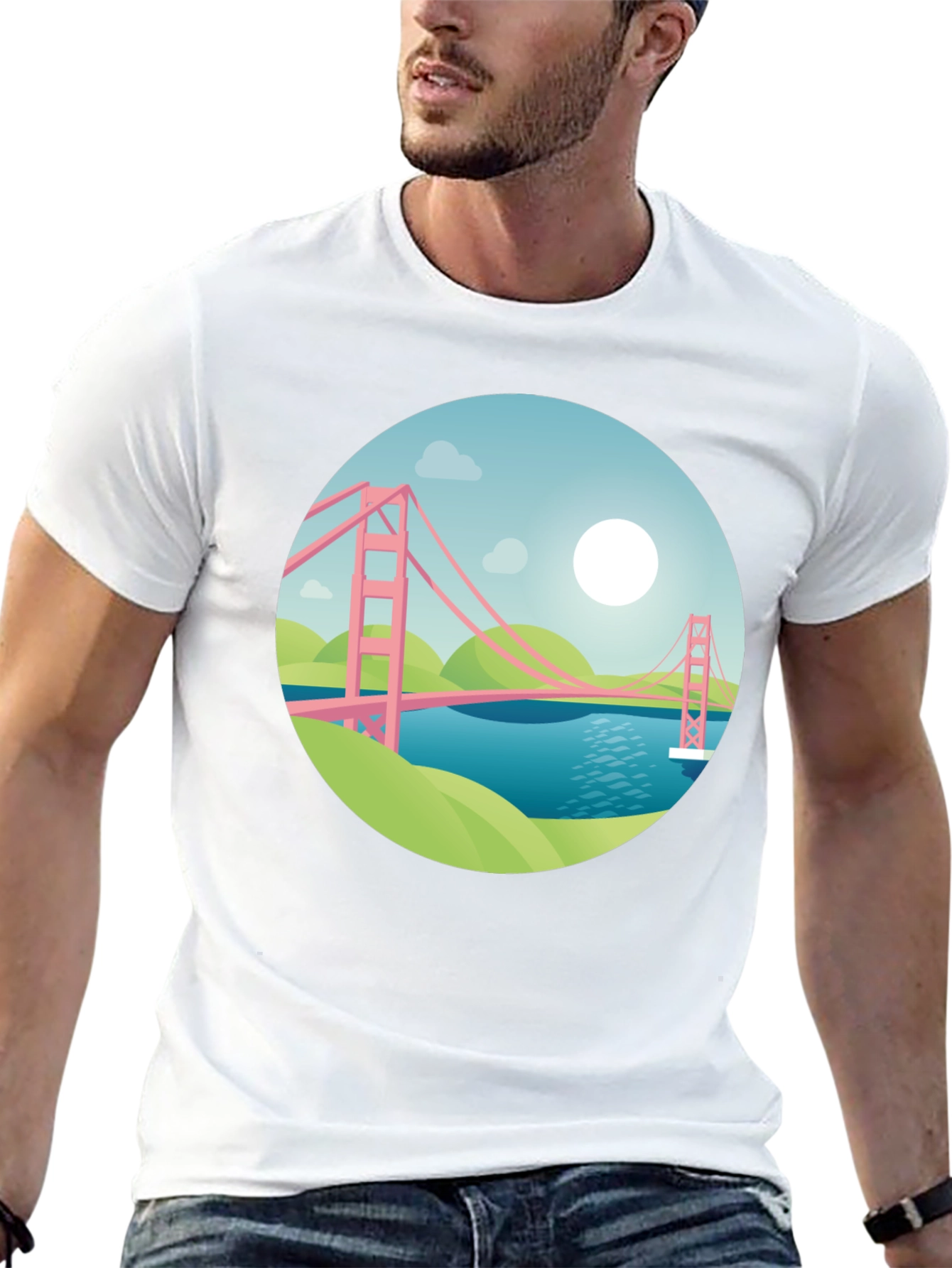 Golden Gate Graphic Black T-Shirt