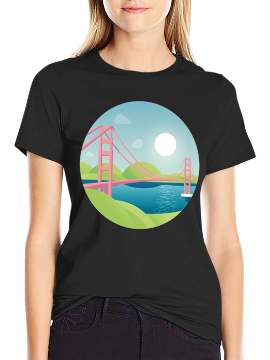 Golden Gate Graphic Black T-Shirt