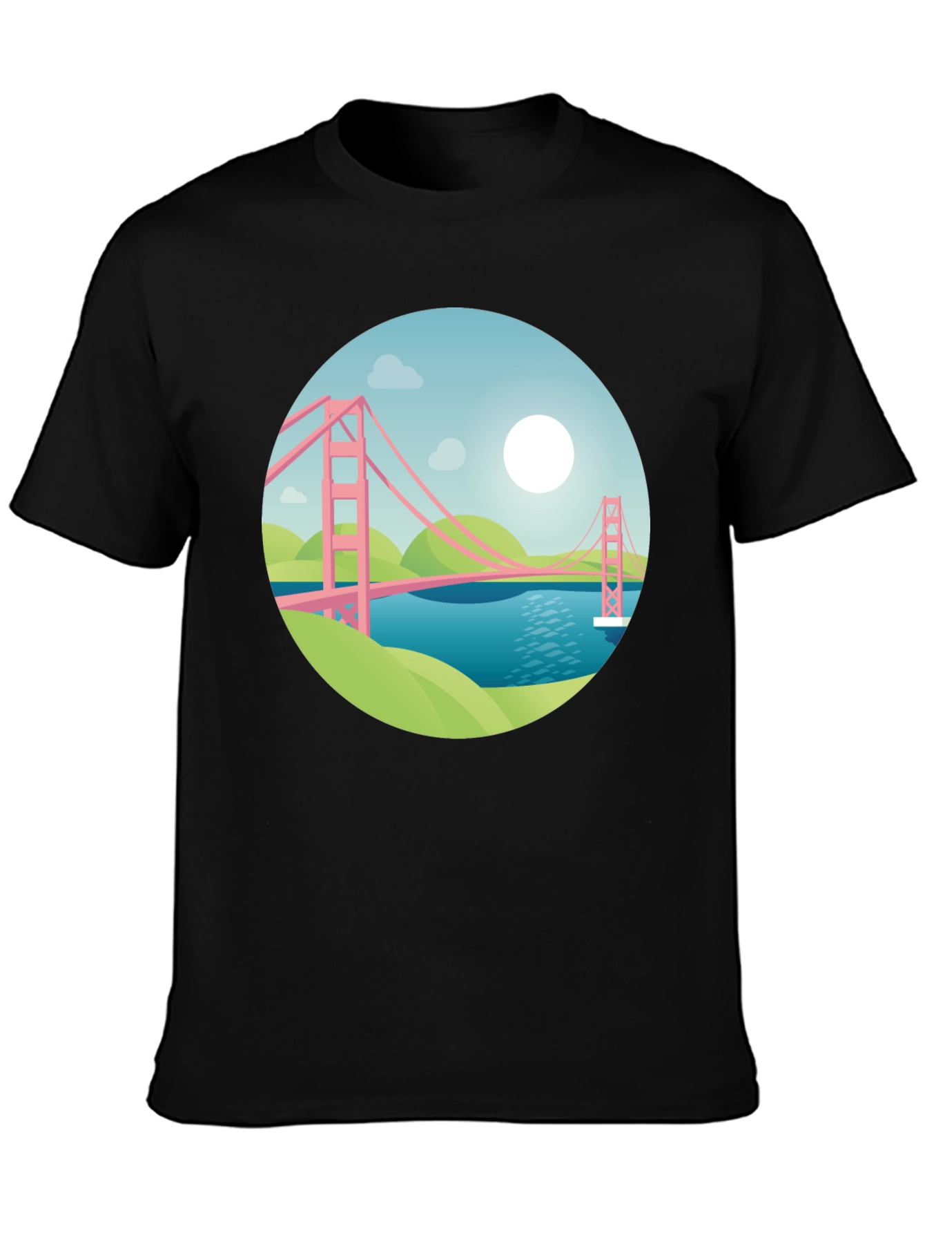 Golden Gate Graphic Black T-Shirt