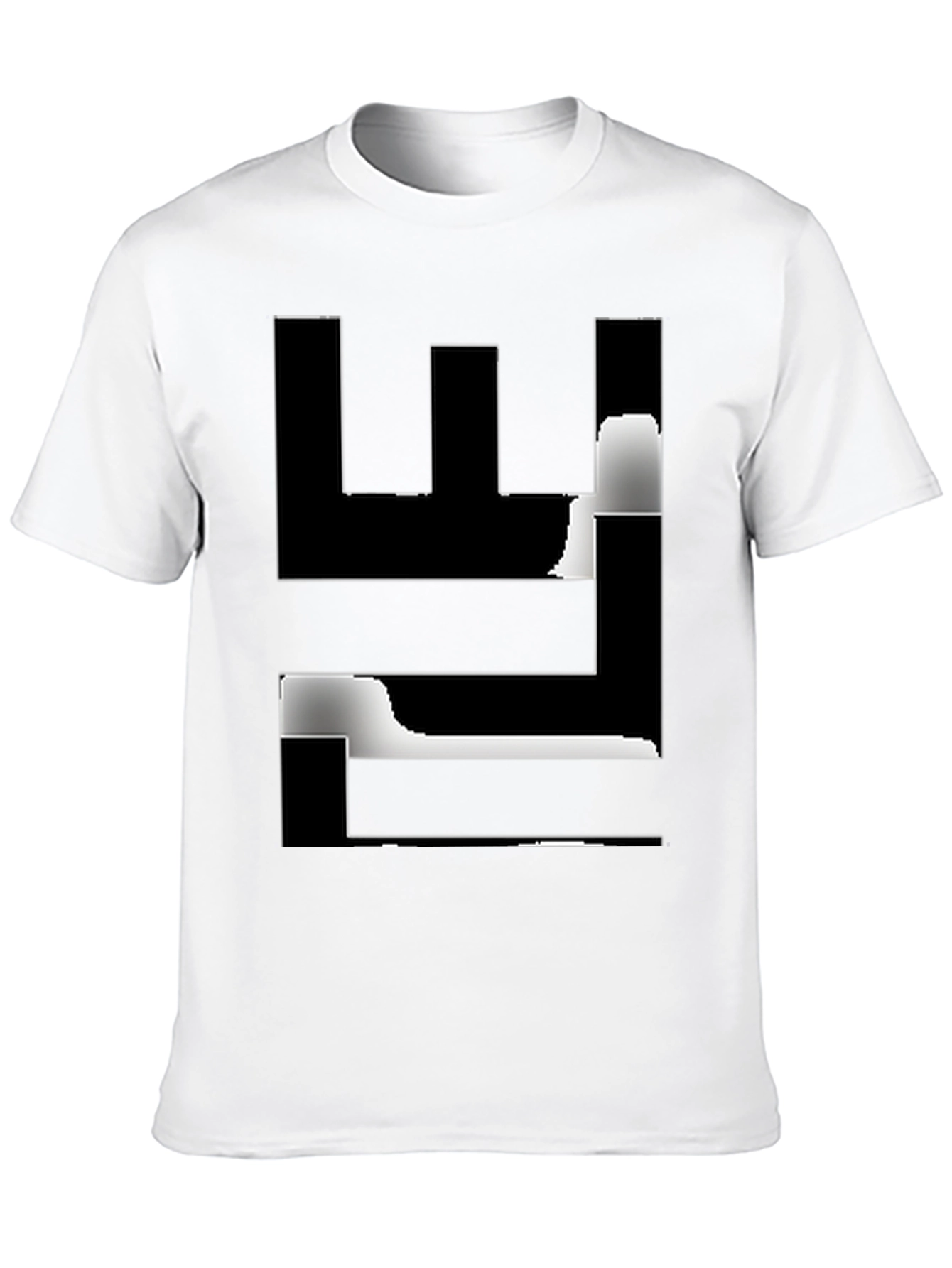 Abstract Graphic Black T-Shirt
