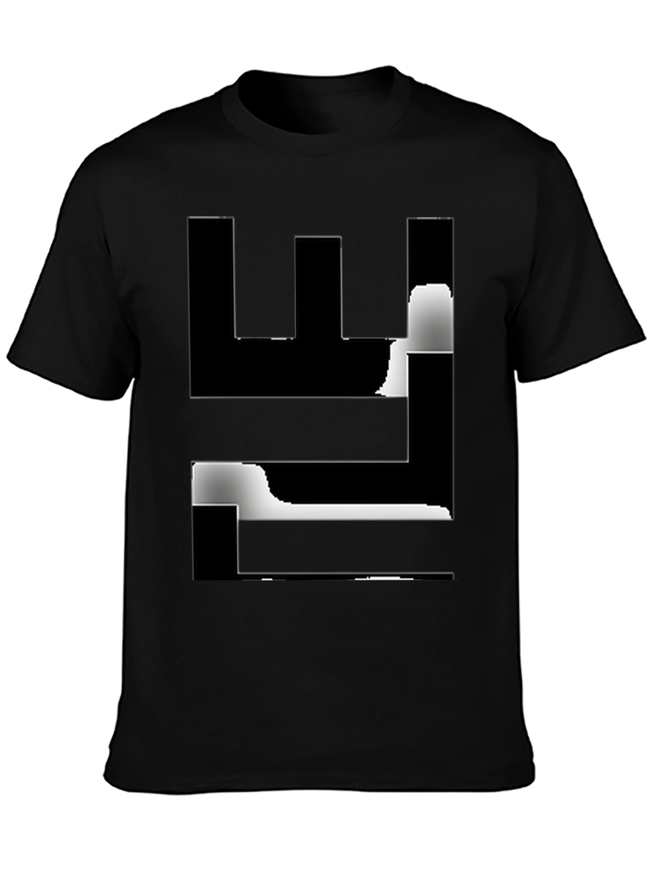 Abstract Graphic Black T-Shirt