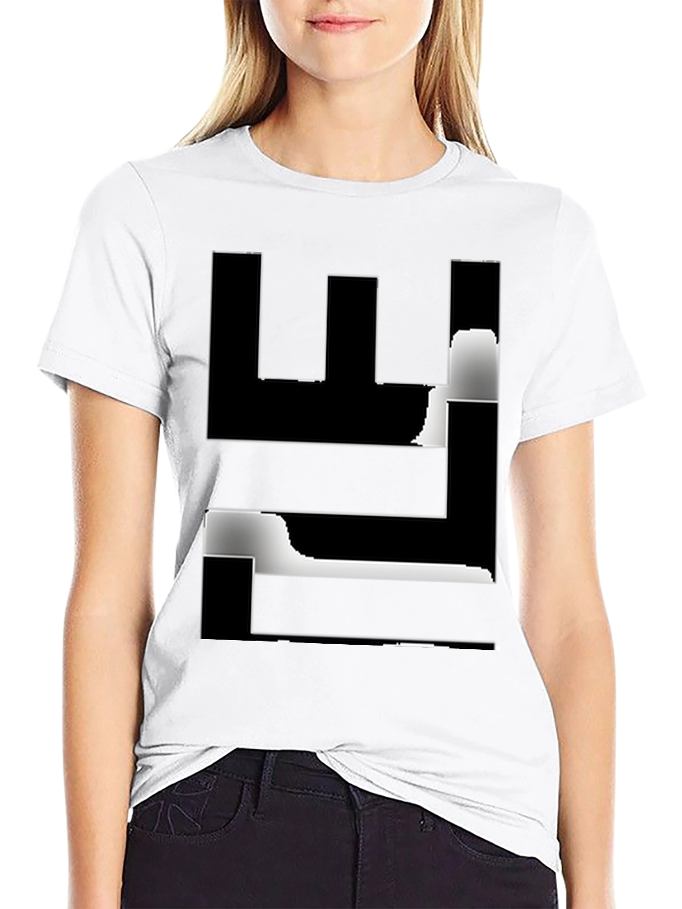 Abstract Graphic Black T-Shirt
