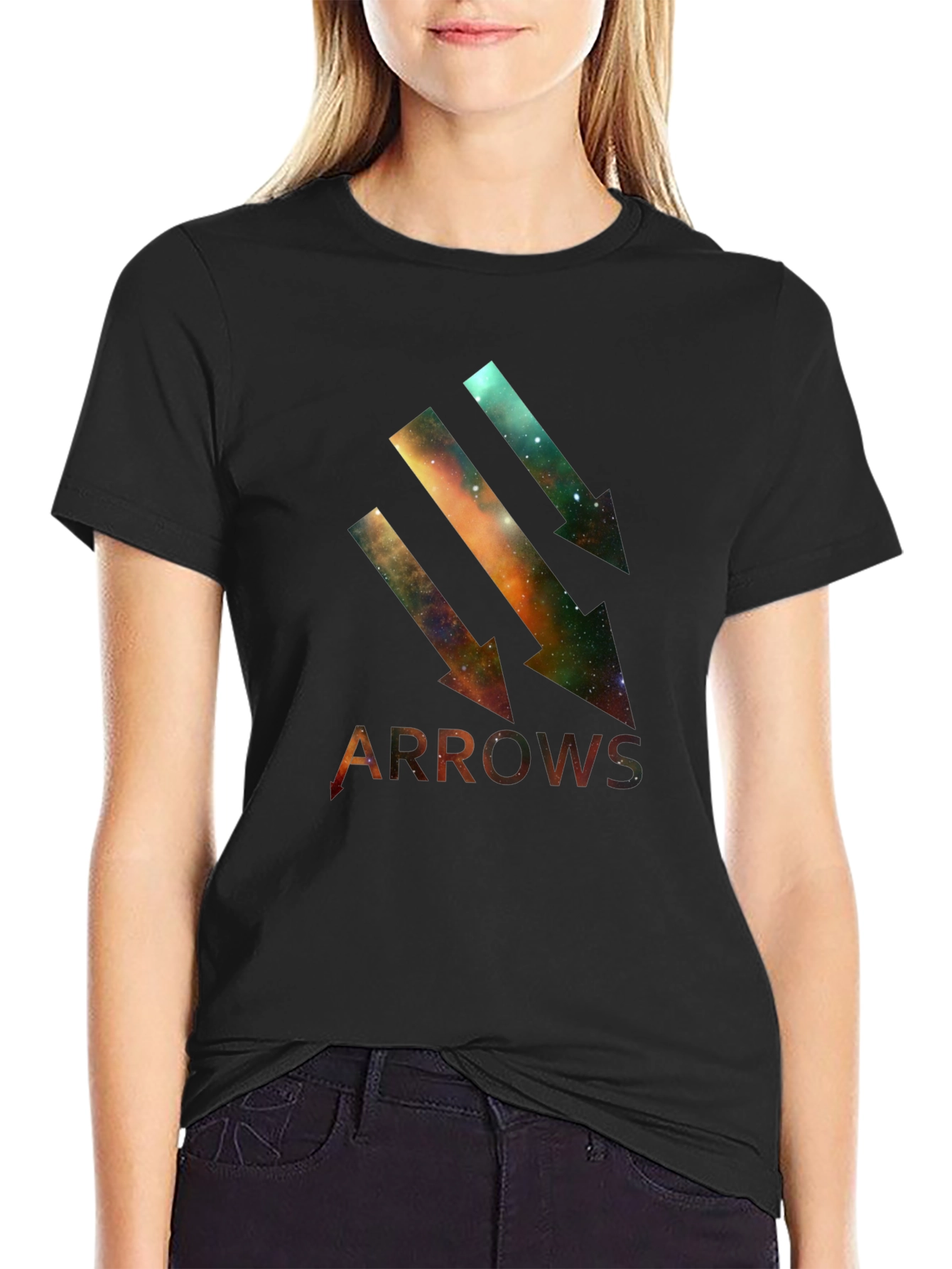 Galaxy Arrows Black T-Shirt