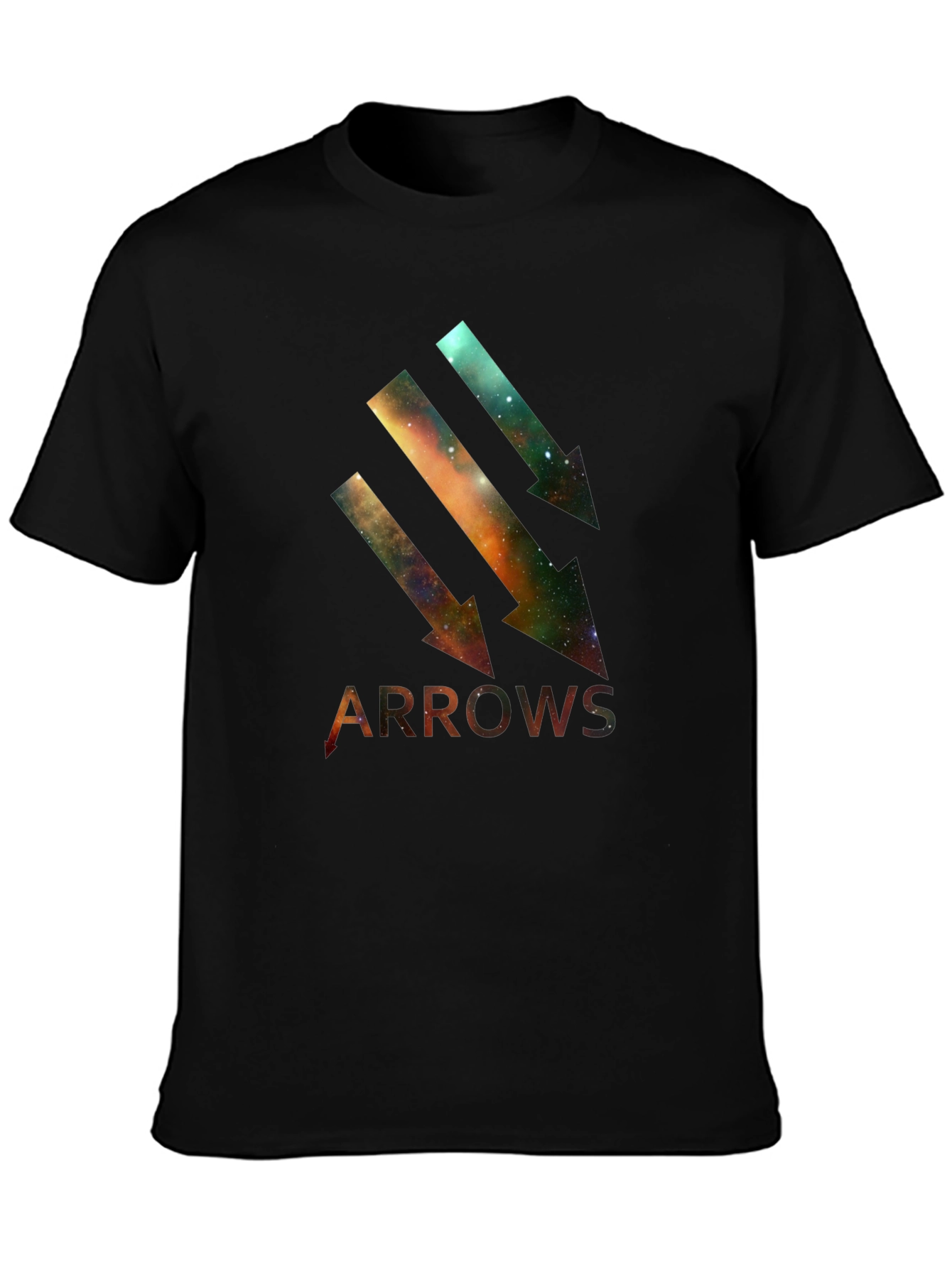 Galaxy Arrows Black T-Shirt