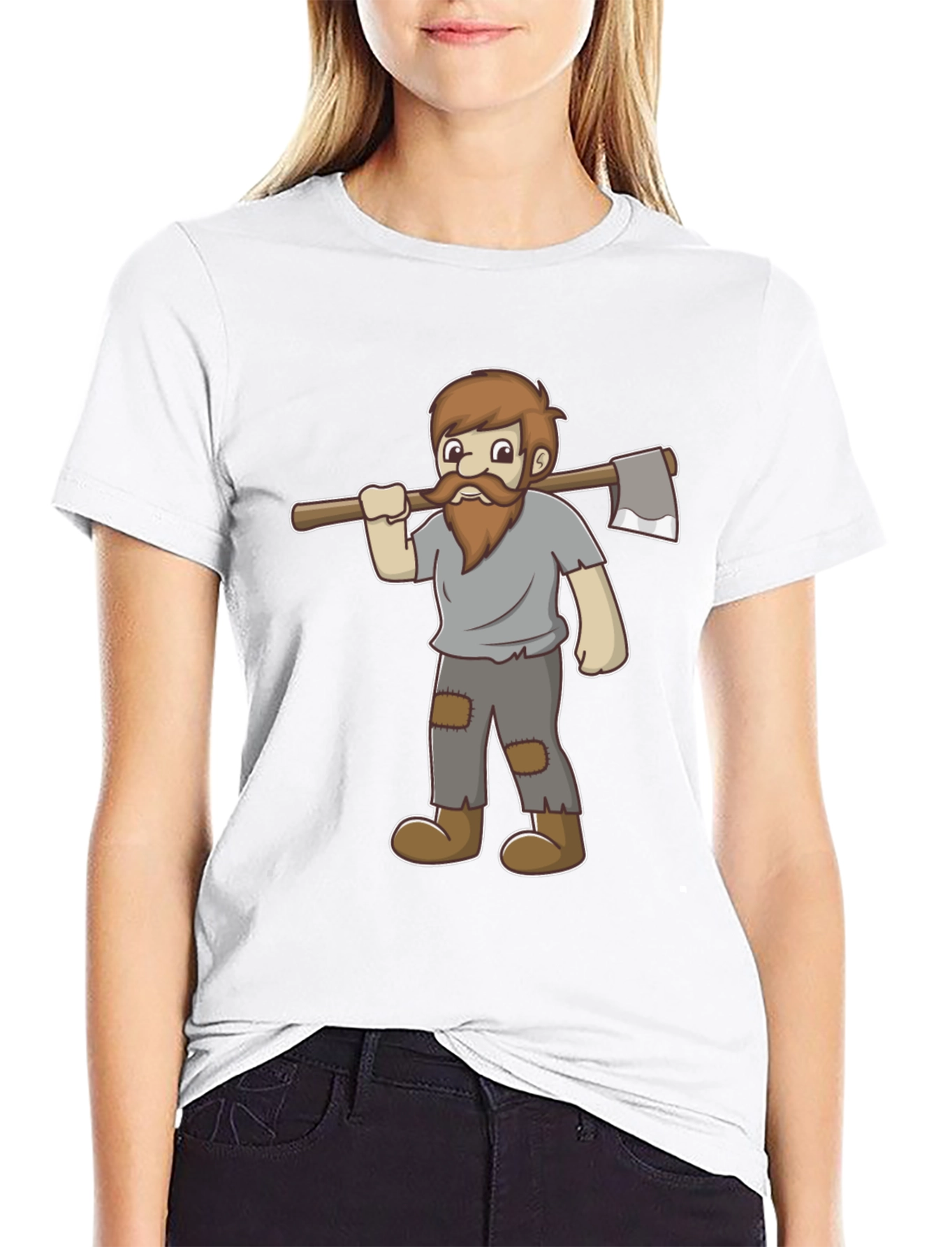 Cartoon Lumberjack Graphic Tee