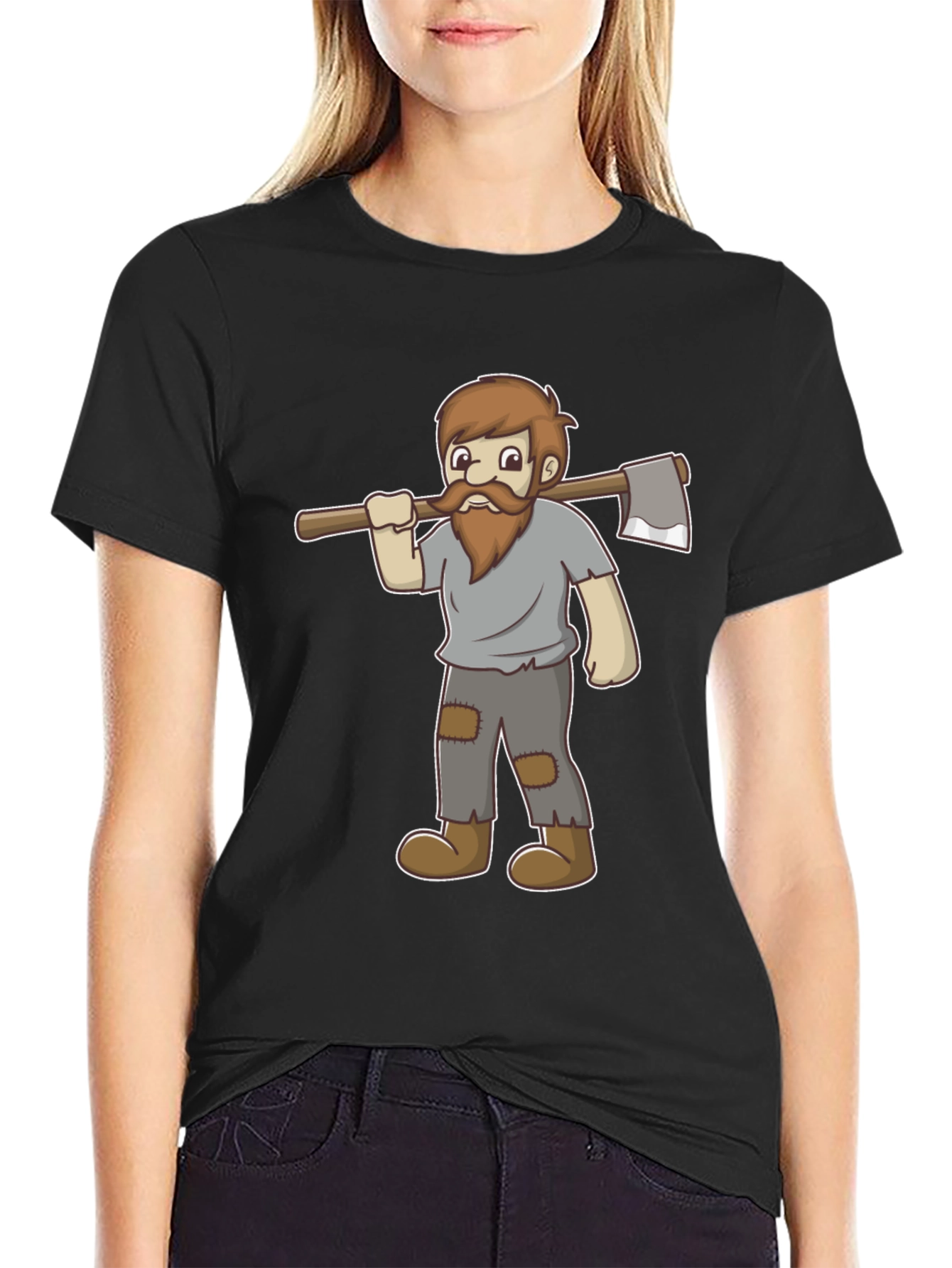 Cartoon Lumberjack Graphic Tee
