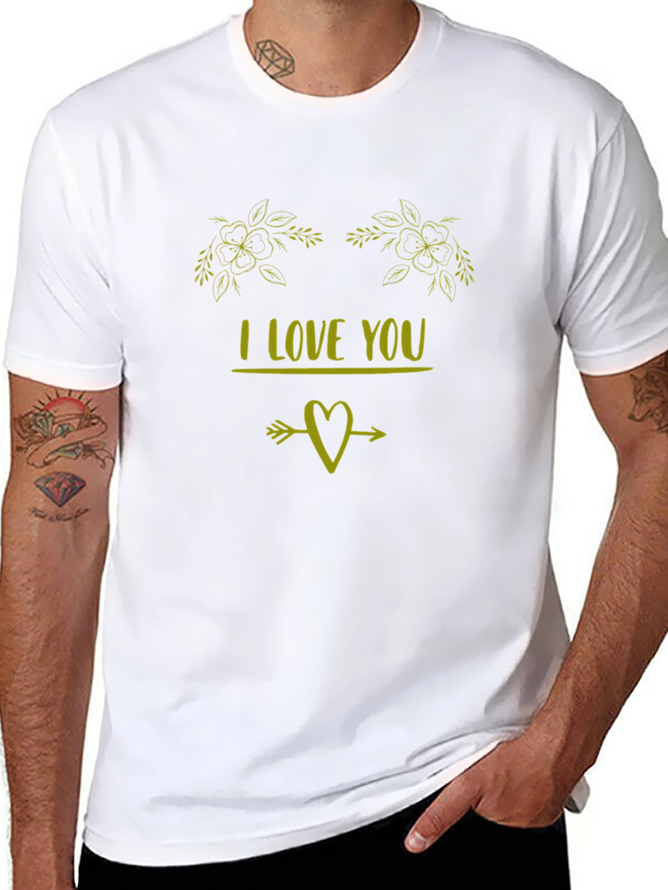 I Love You Graphic Tee - Black