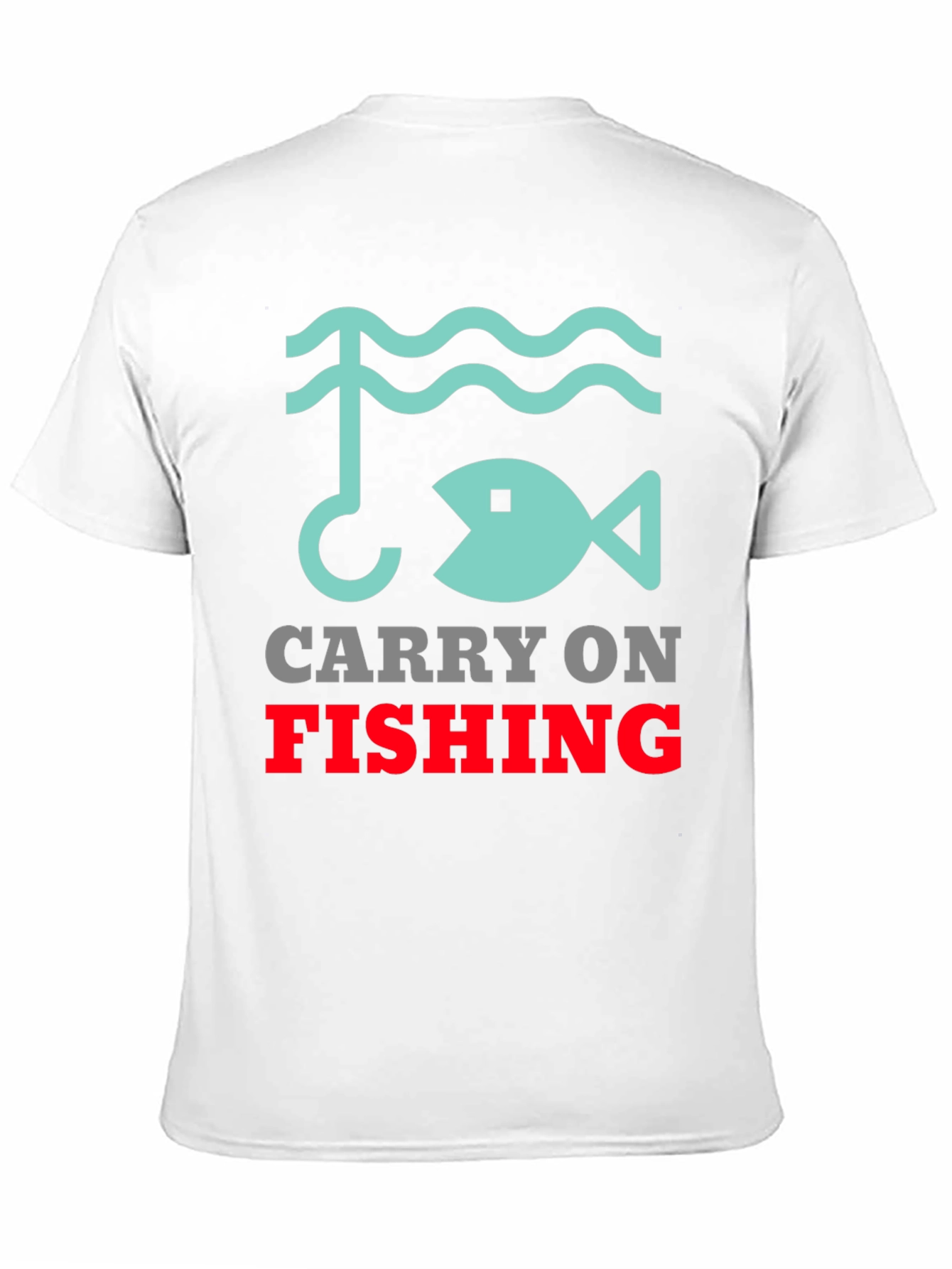 Carry On Fishing Graphic Tee - Black Cotton T-Shirt