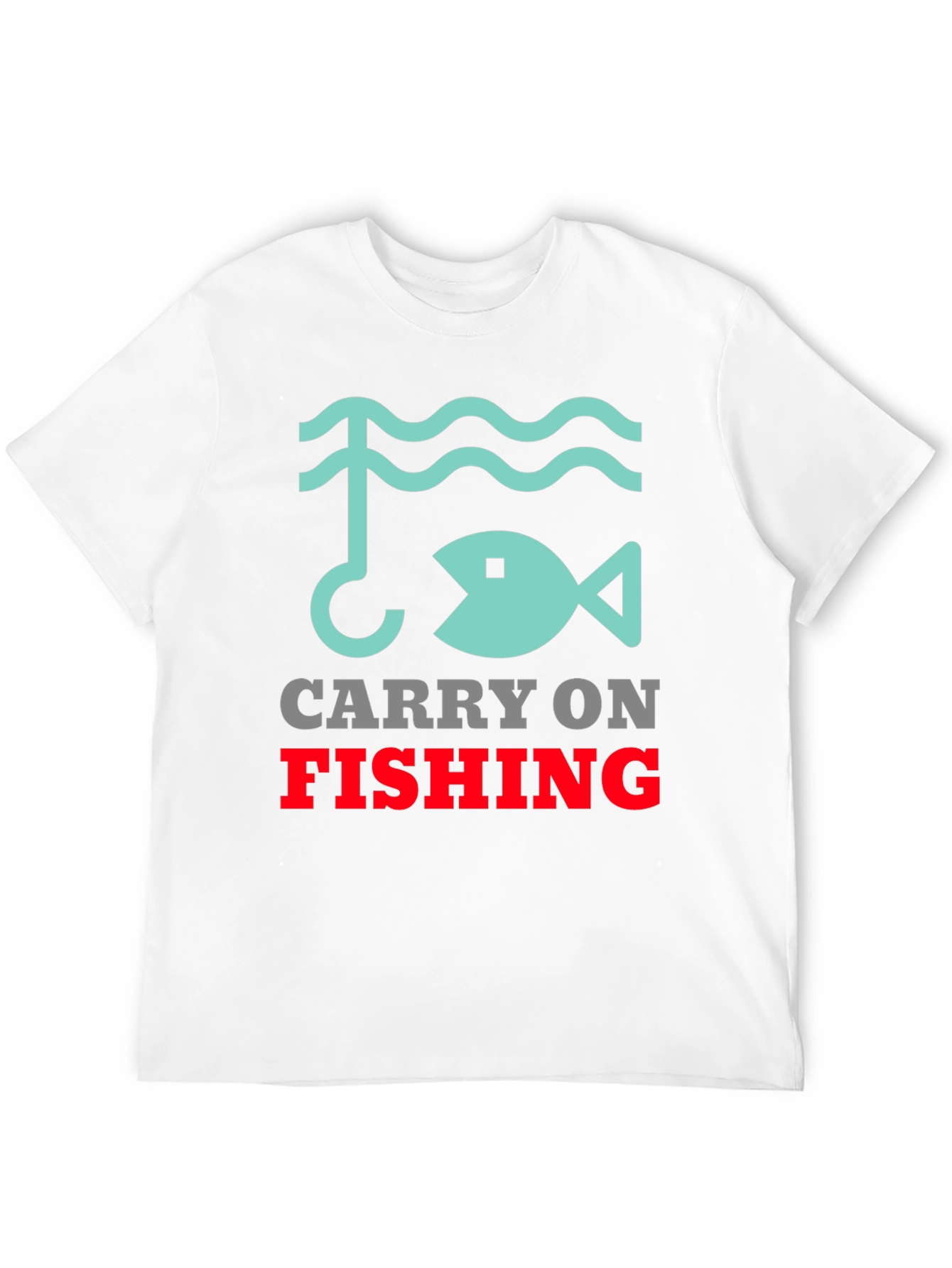 Carry On Fishing Graphic Tee - Black Cotton T-Shirt