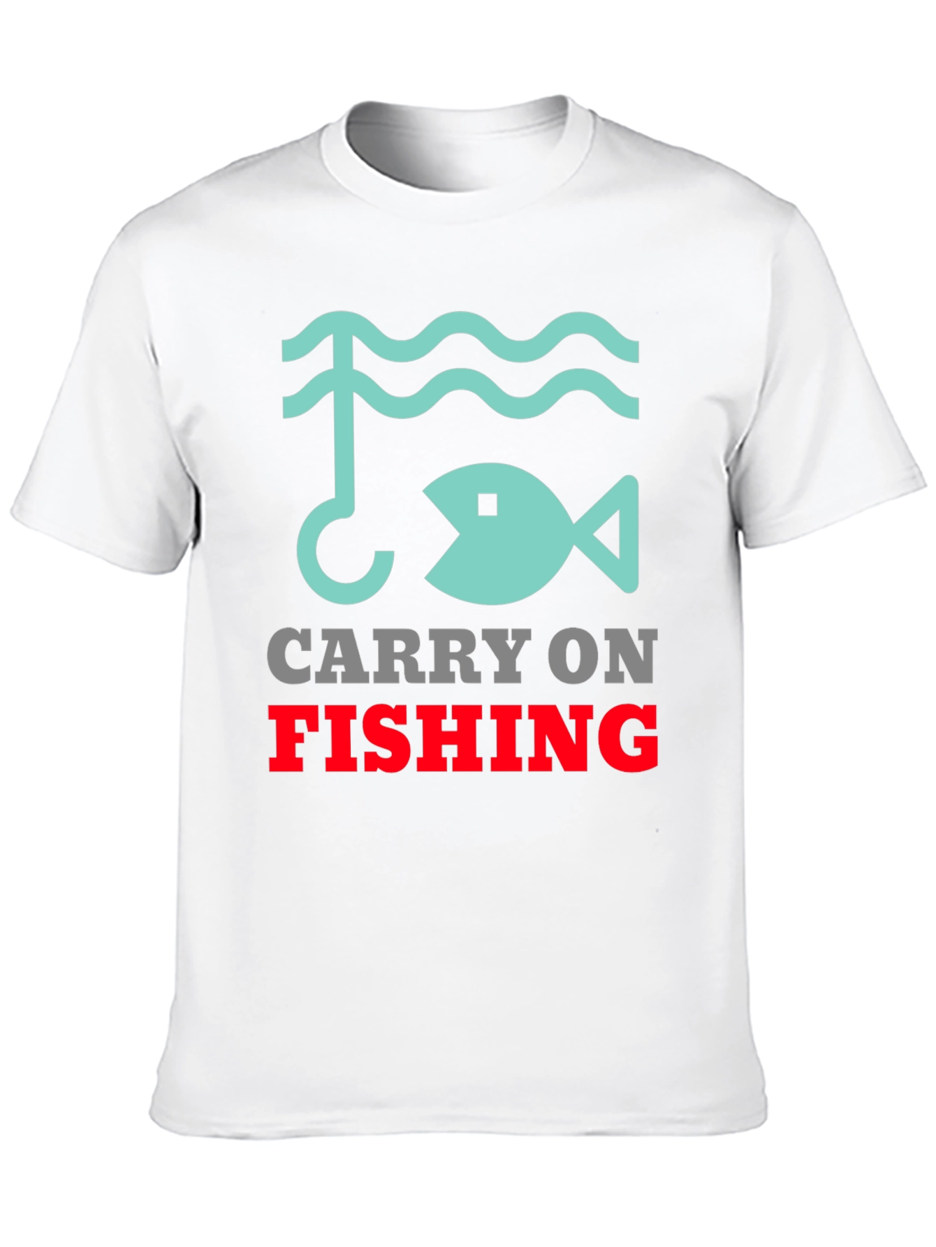 Carry On Fishing Graphic Tee - Black Cotton T-Shirt