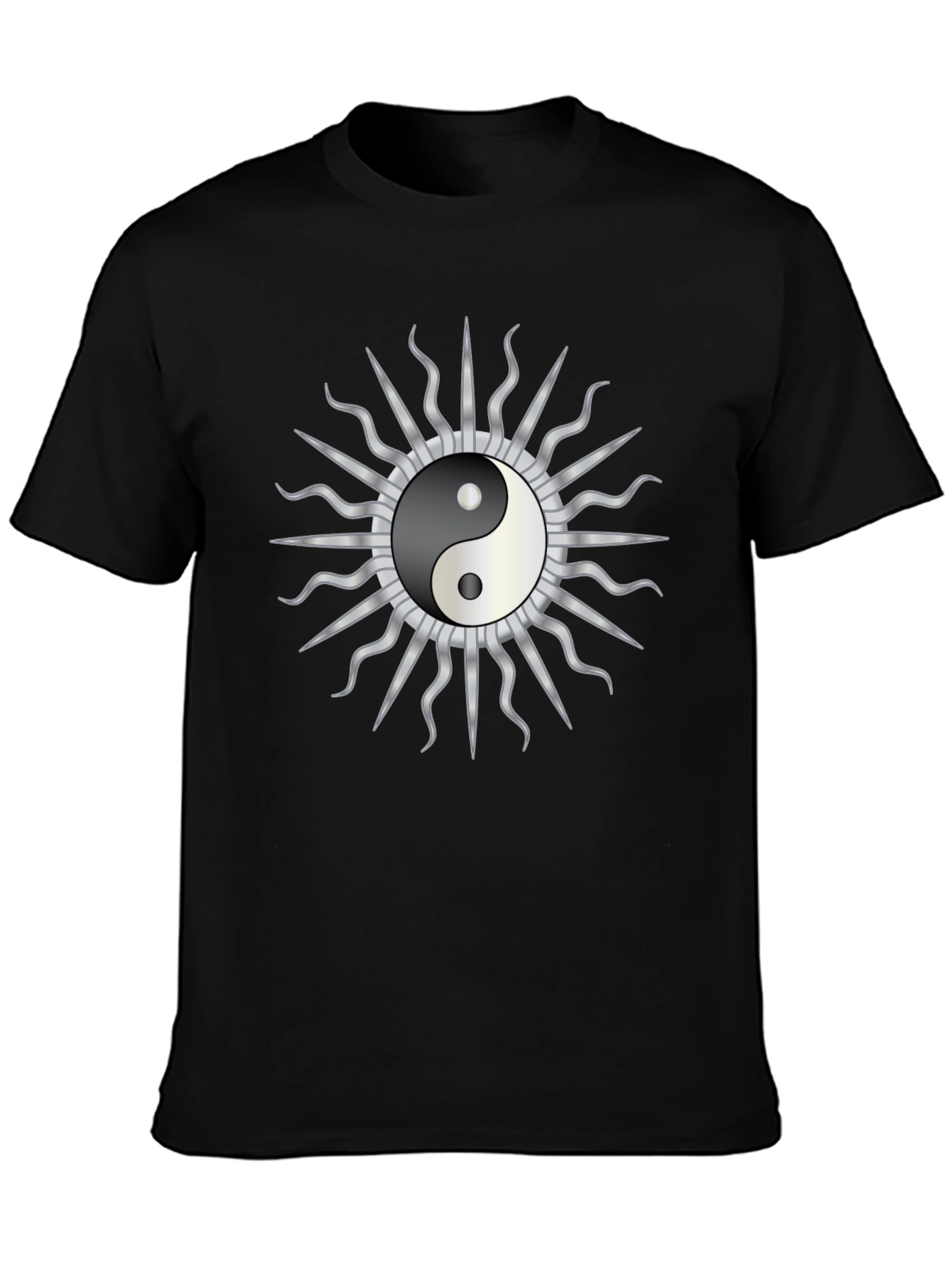 Yin Yang Sun Graphic T-Shirt - Harmony & Style