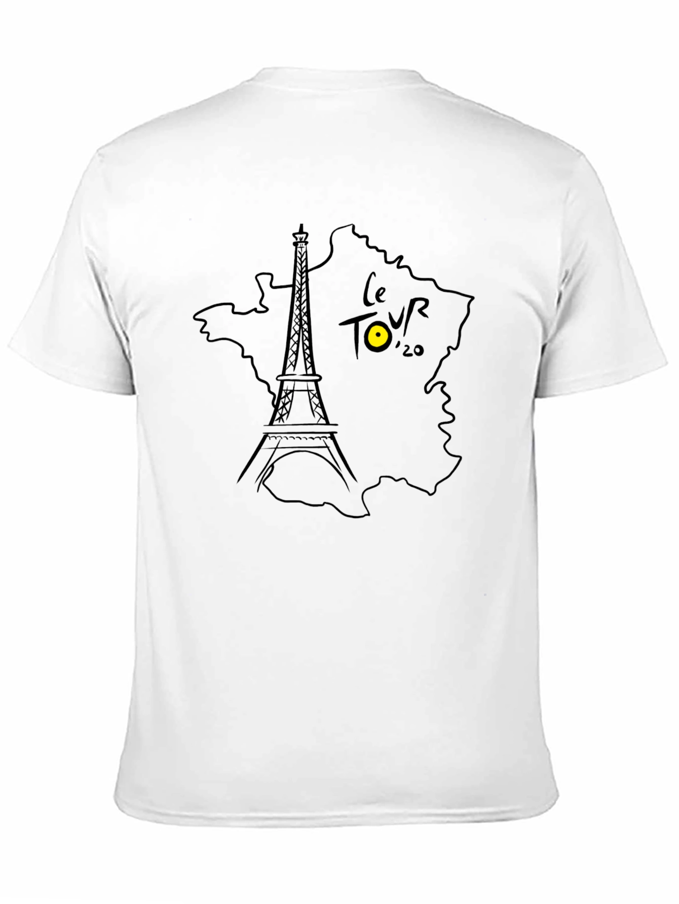 Le Tour Eiffel France Map Graphic T-Shirt