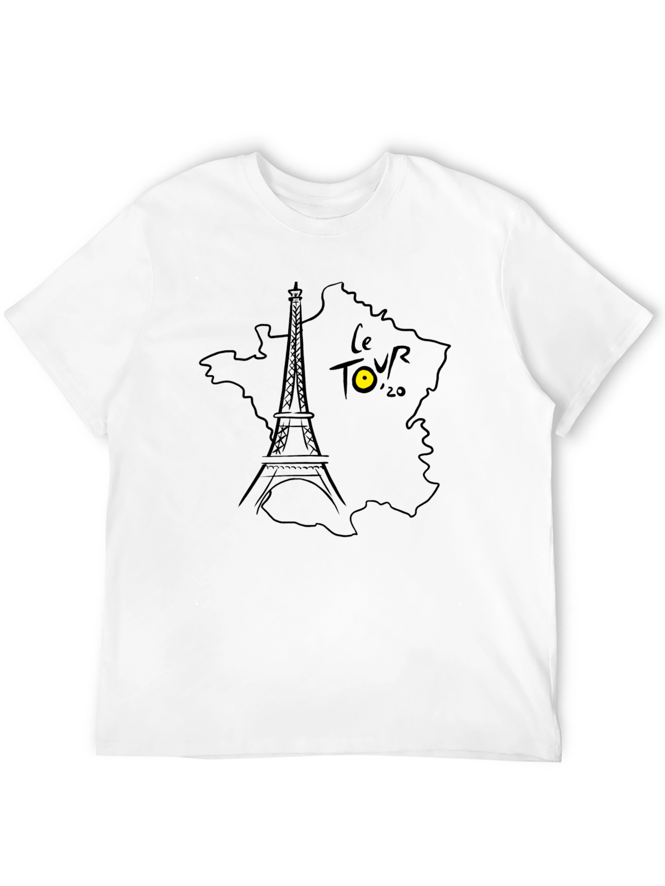 Le Tour Eiffel France Map Graphic T-Shirt