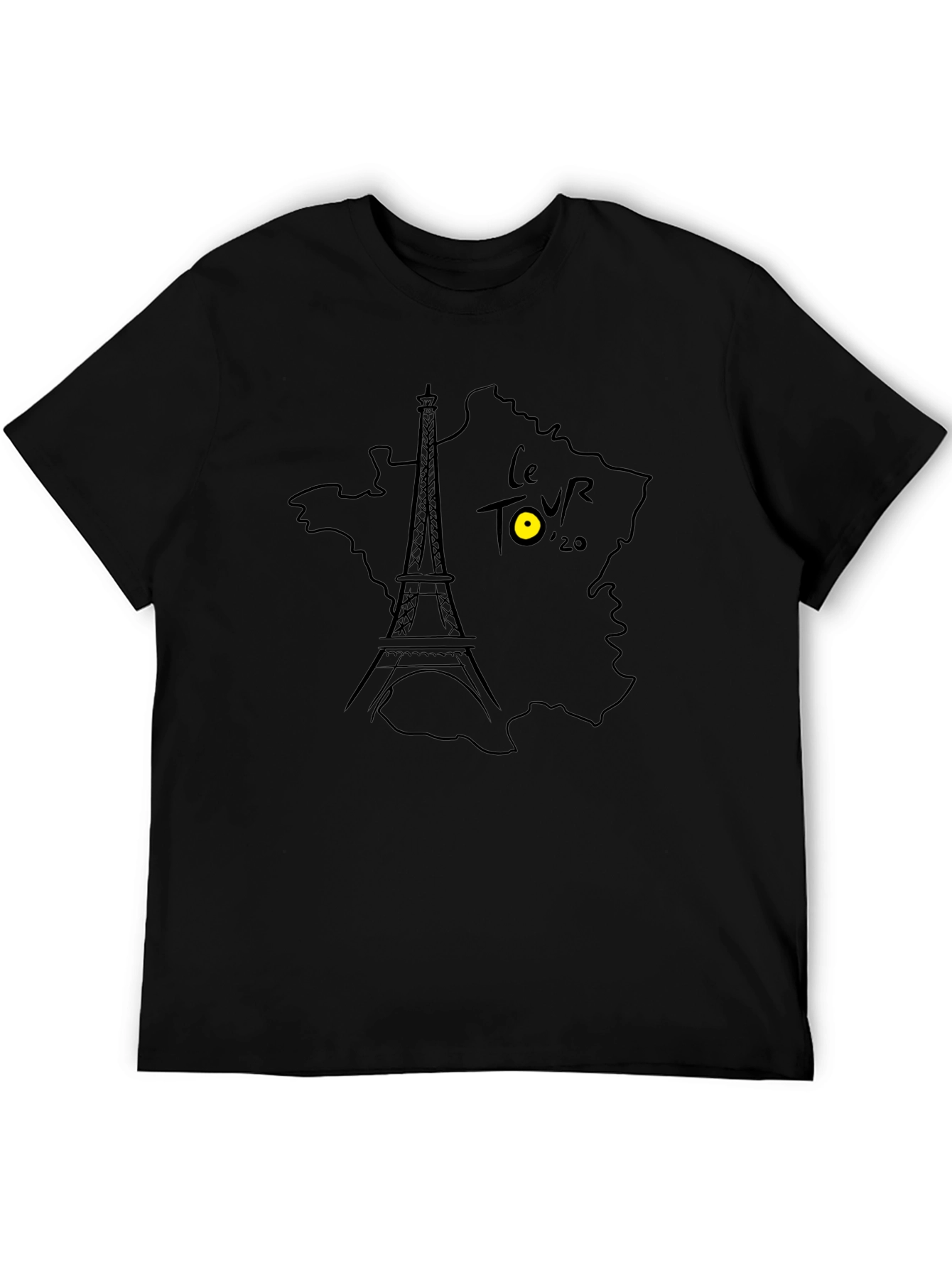 Le Tour Eiffel France Map Graphic T-Shirt