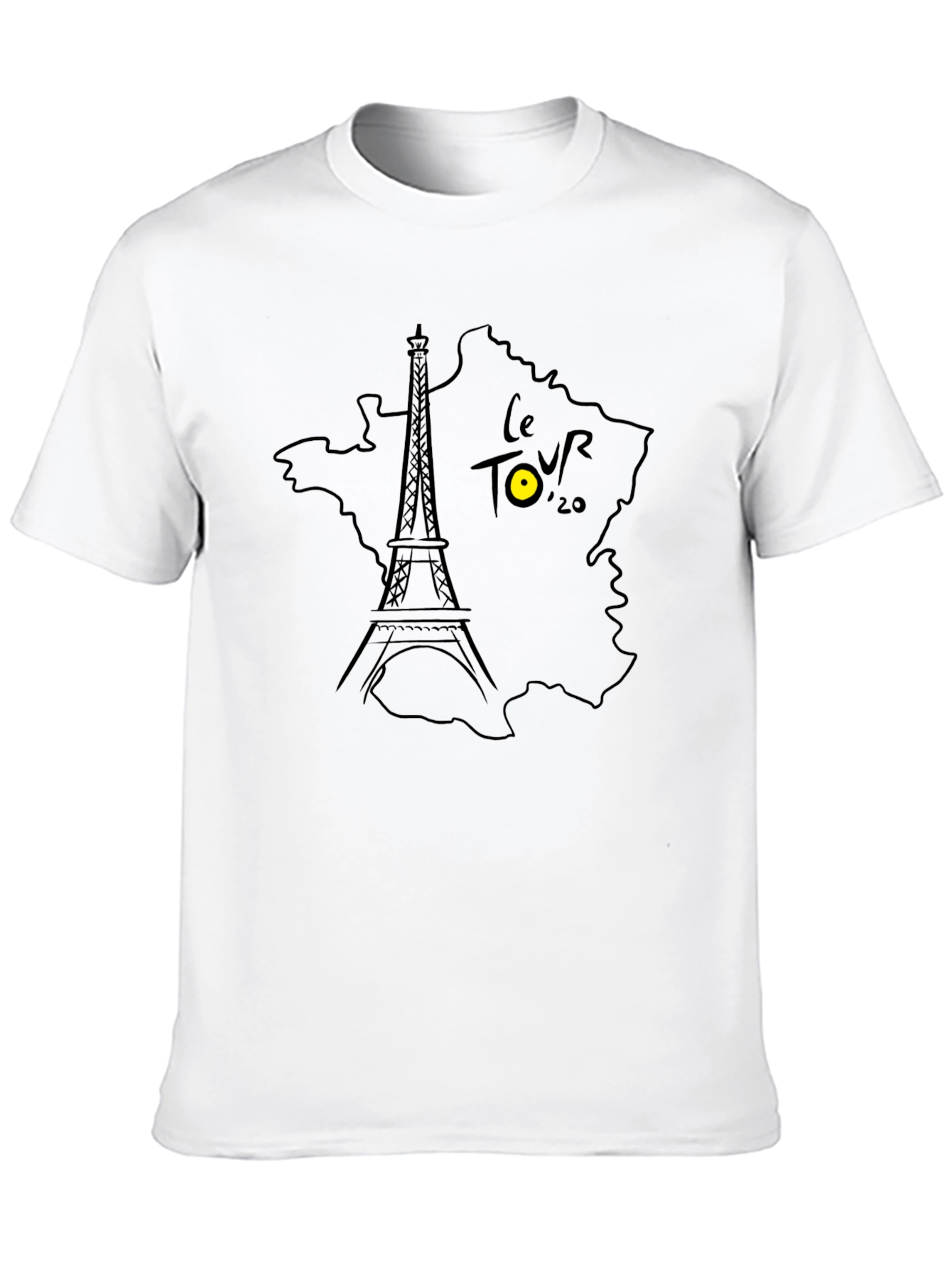 Le Tour Eiffel France Map Graphic T-Shirt