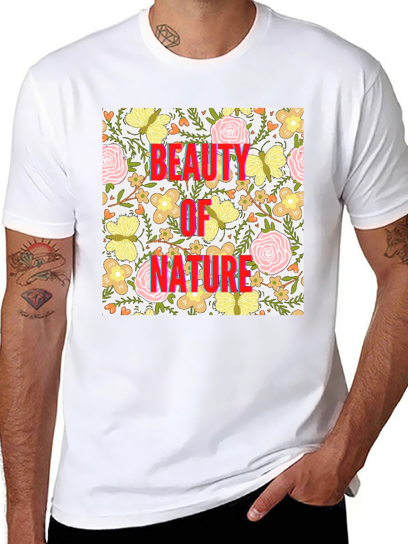 Beauty of Nature Floral Print T-Shirt