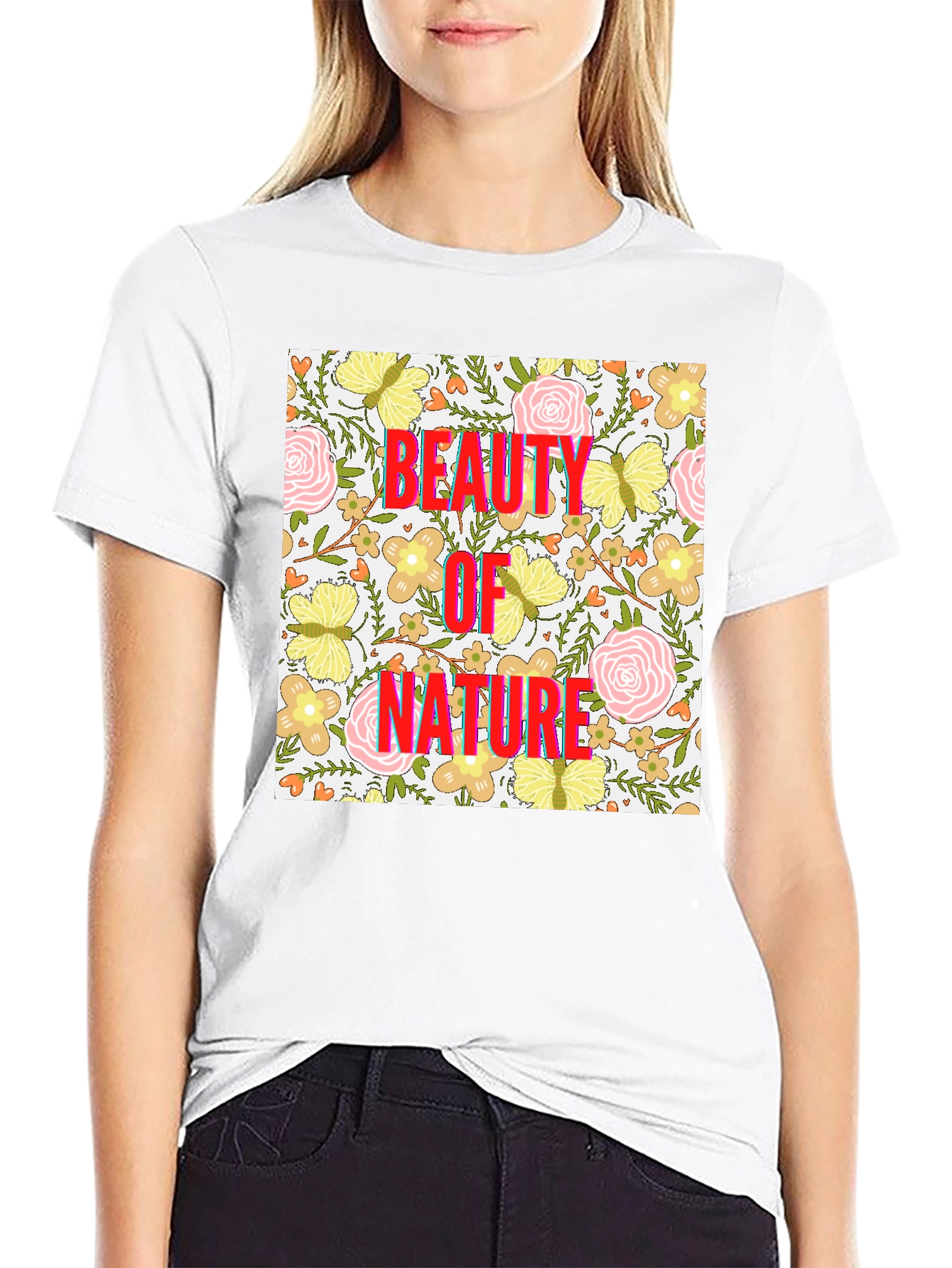 Beauty of Nature Floral Print T-Shirt