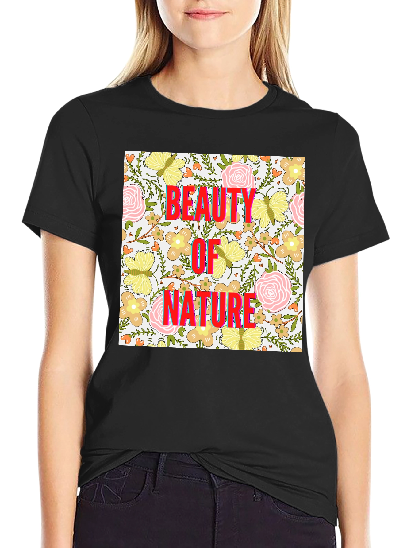 Beauty of Nature Floral Print T-Shirt