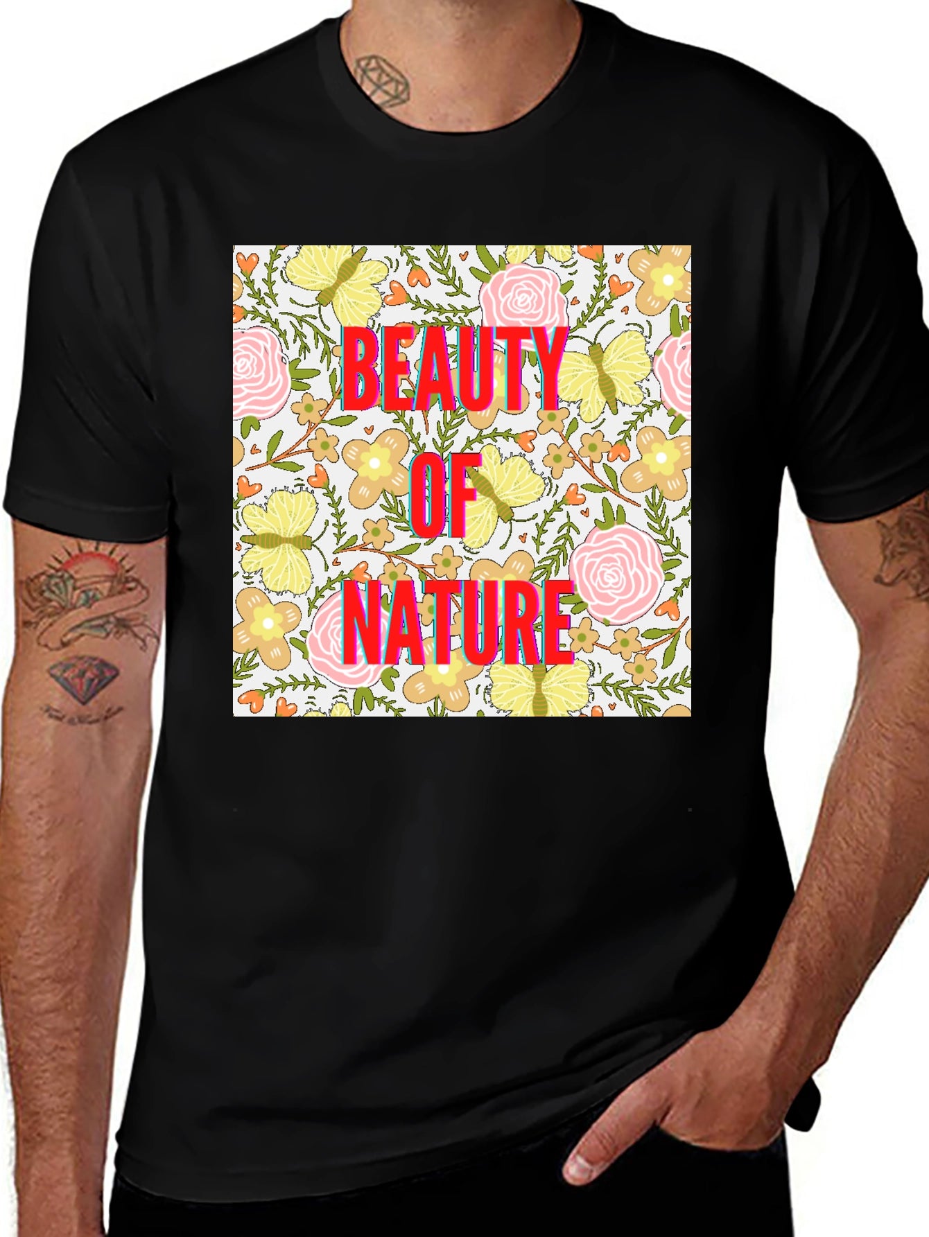 Beauty of Nature Floral Print T-Shirt