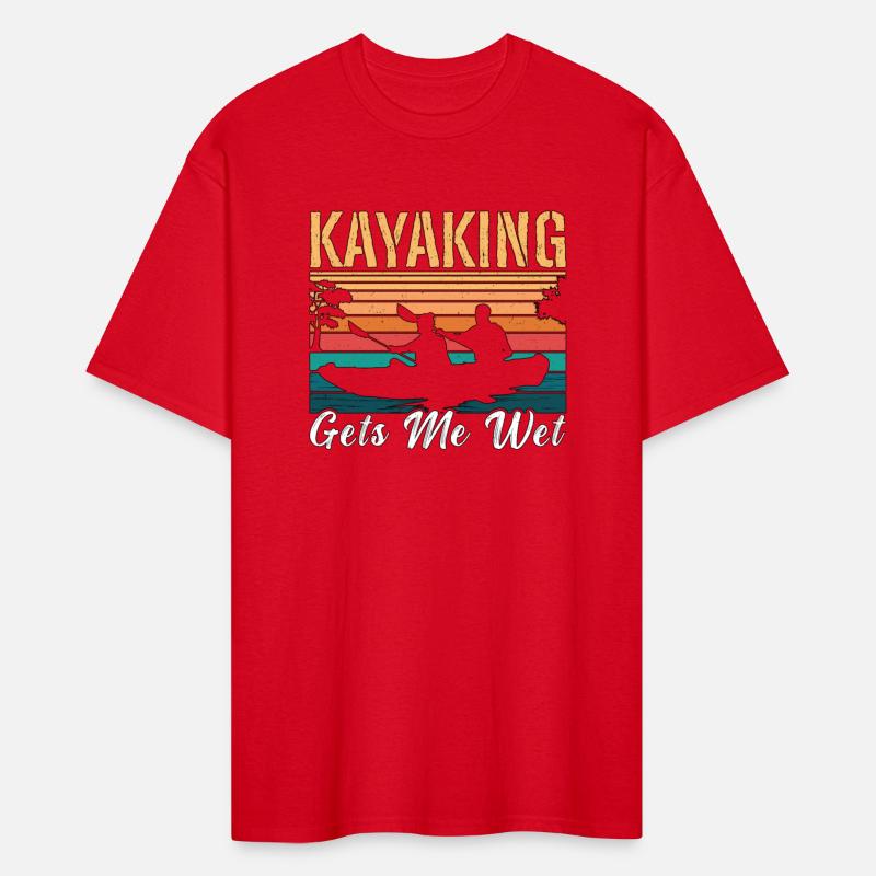 Kayaking Gets Me Wet Retro Paddle Boat Kayak Lover