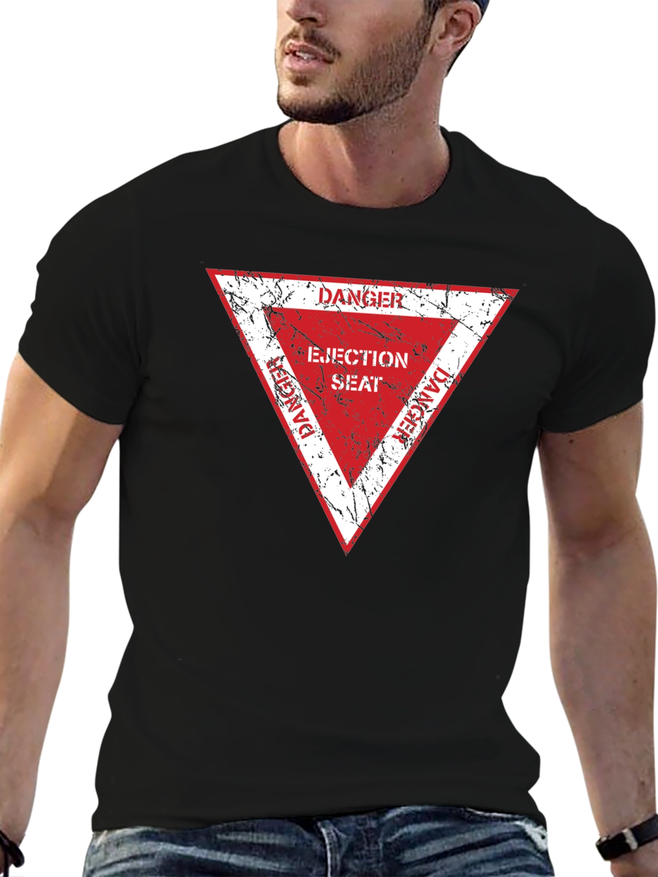 Danger Ejection Seat T-Shirt - Pilot Humor Tee