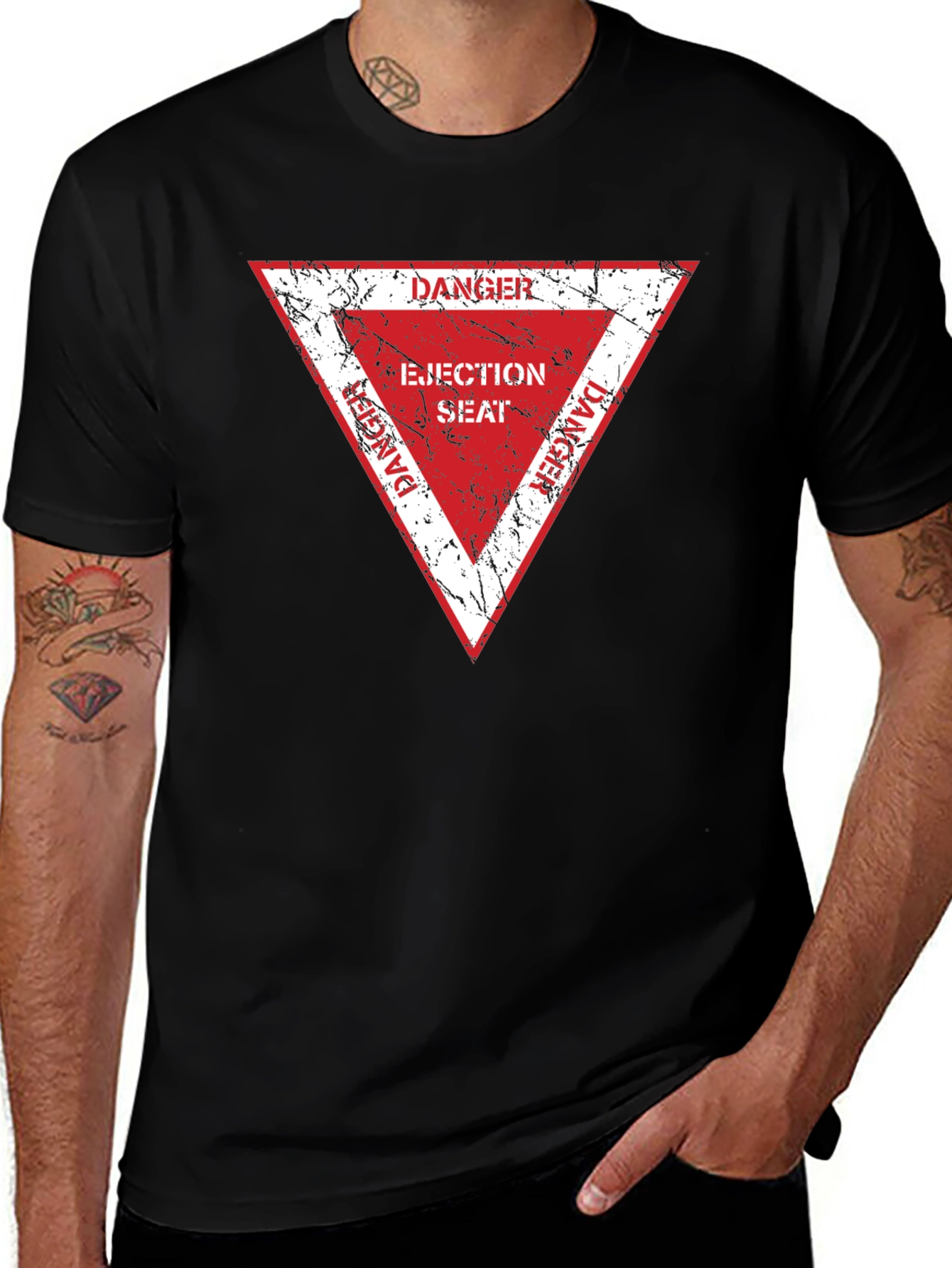 Danger Ejection Seat T-Shirt - Pilot Humor Tee