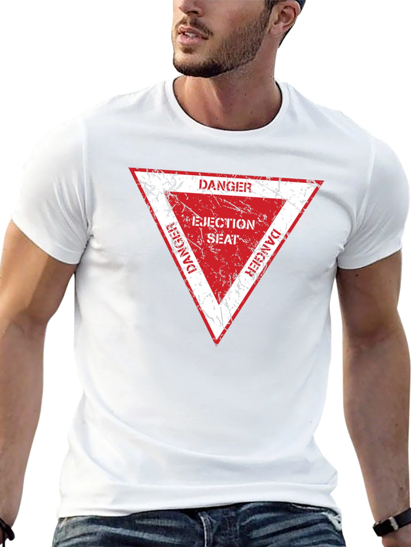 Danger Ejection Seat T-Shirt - Pilot Humor Tee