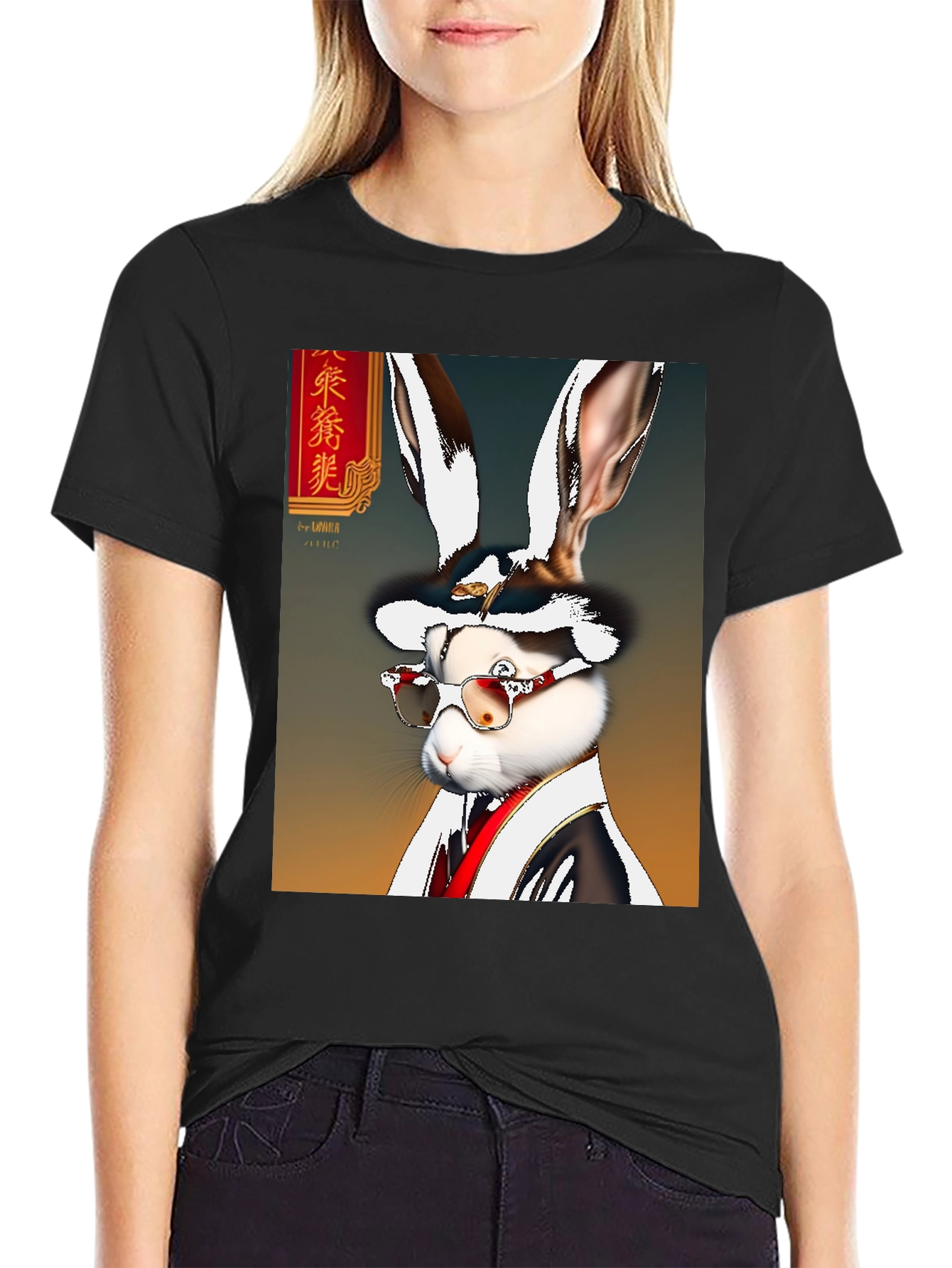 Rabbit Art Graphic T-Shirt