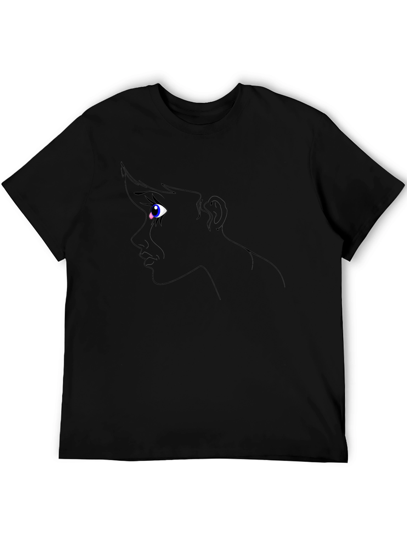 Unique Graphic T-Shirt: Crying Anime Eye Design - Unisex